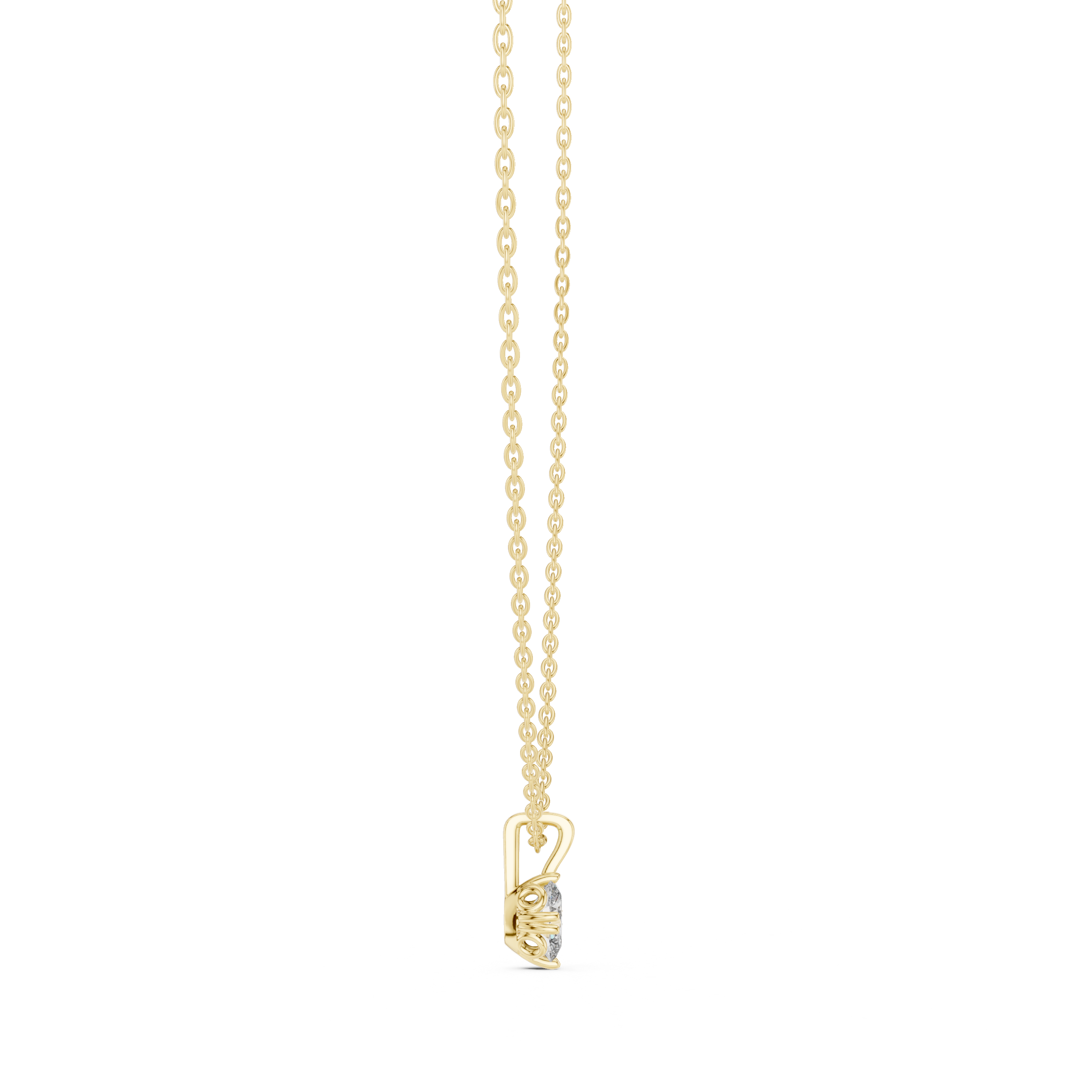Oval Cut Diamond Solitaire Pendant Necklace (Minimal Classic Design)