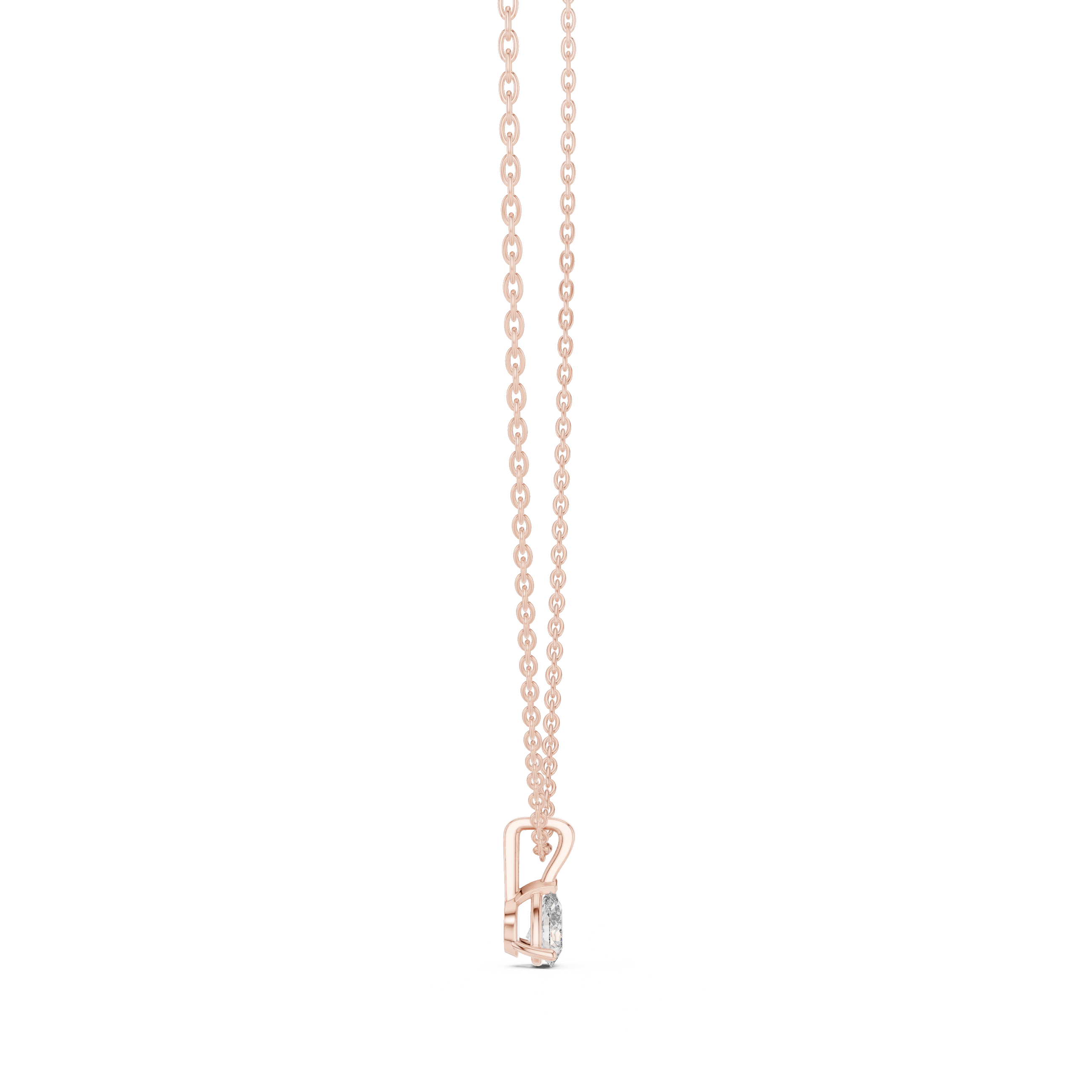 Minimal Pear Cut Solitaire Pendant Necklace – Dainty Teardrop Diamond Necklace