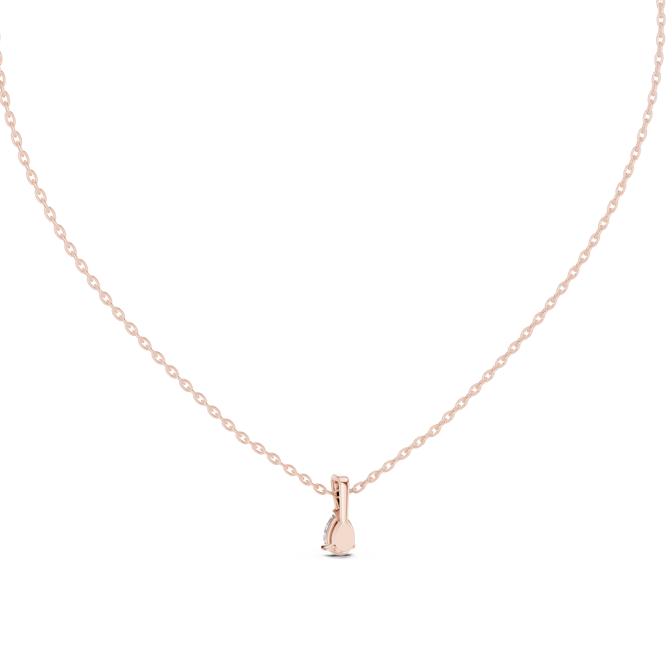 Minimal Pear Cut Solitaire Pendant Necklace – Dainty Teardrop Diamond Necklace