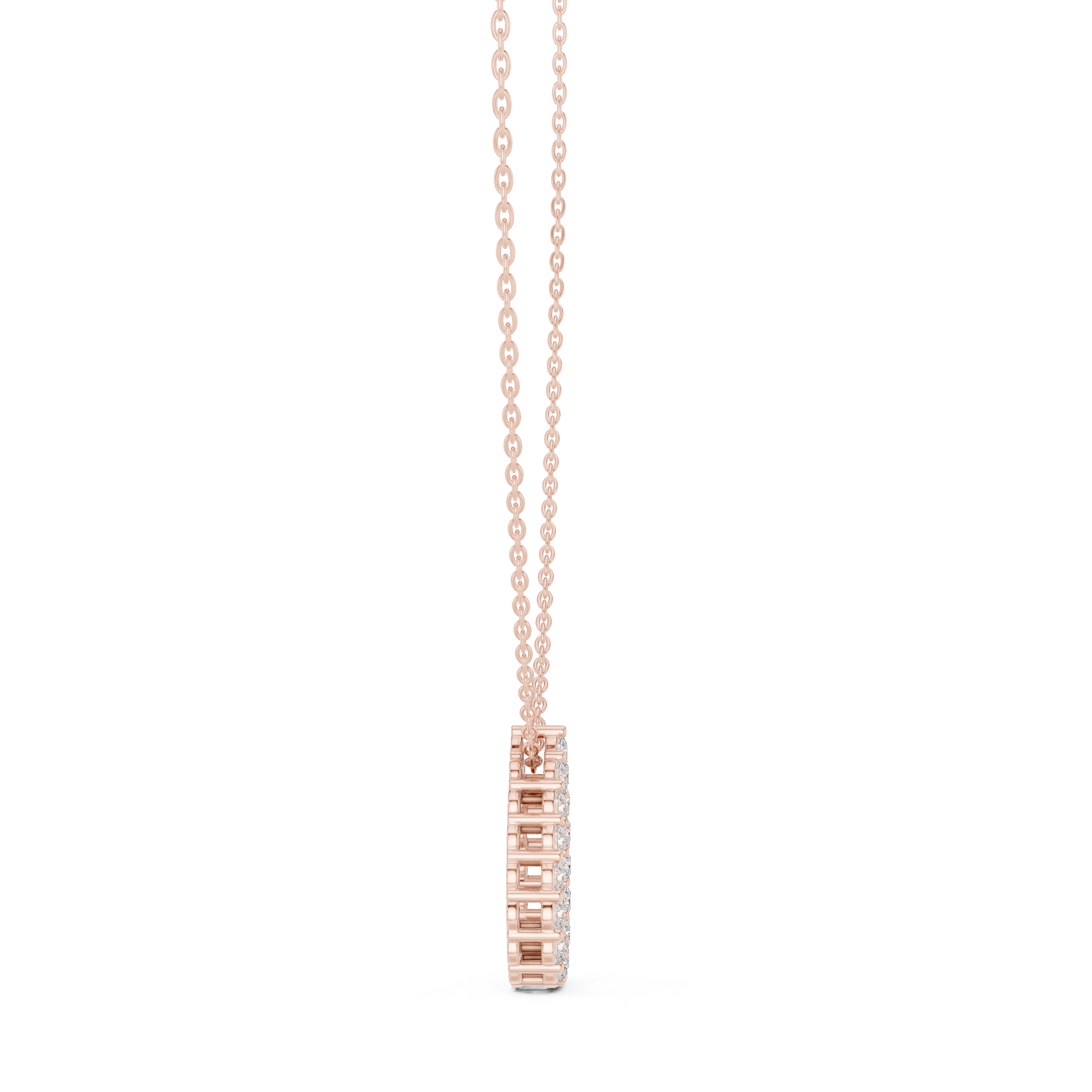 Diamond Teardrop Halo Pendant Necklace