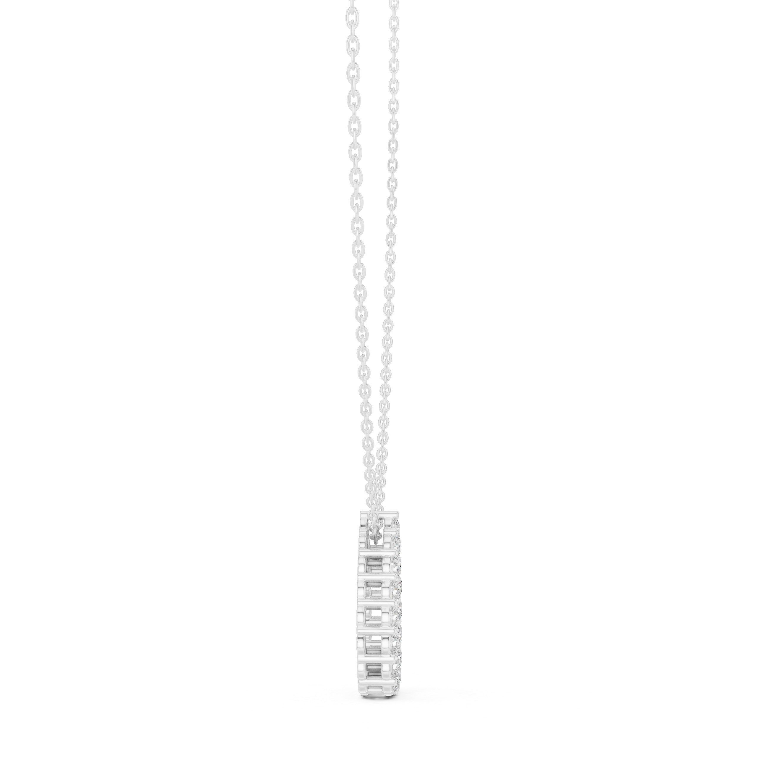 Diamond Teardrop Halo Pendant Necklace
