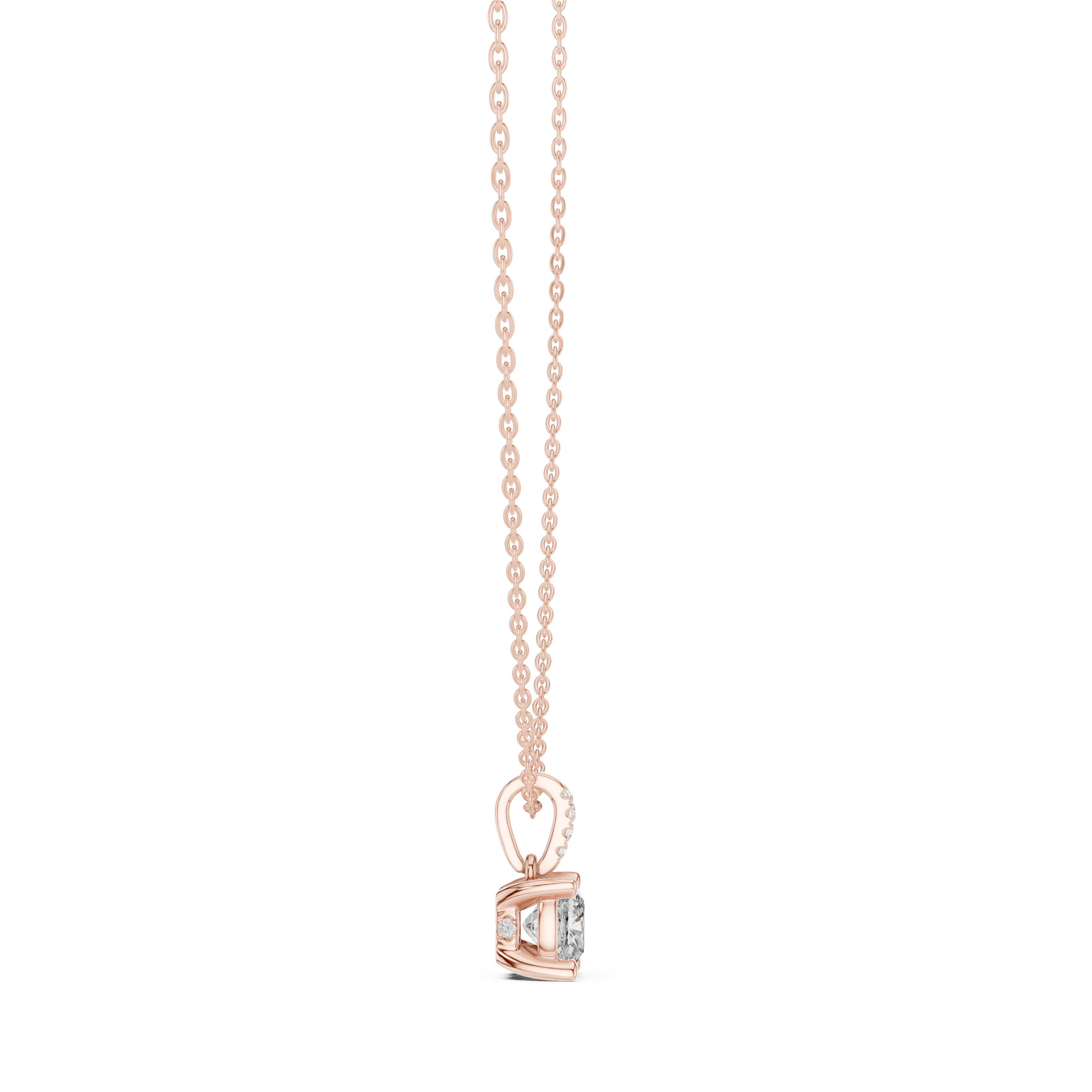 Classic Cushion Cut Diamond Pendant Necklace – Minimal Elegance