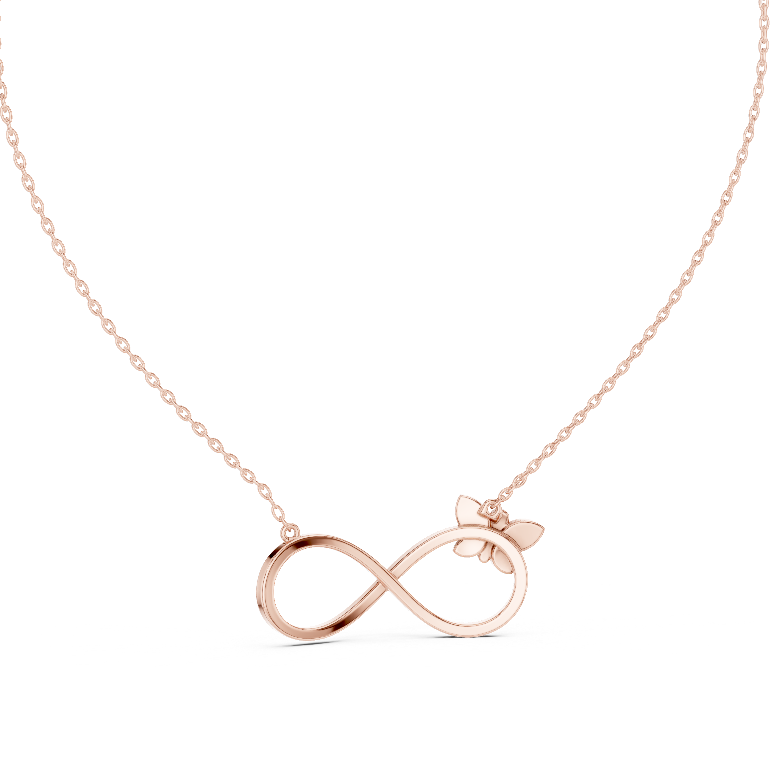 Butterfly Infinity Diamond Necklace – Elegant Symbol of Eternal Love