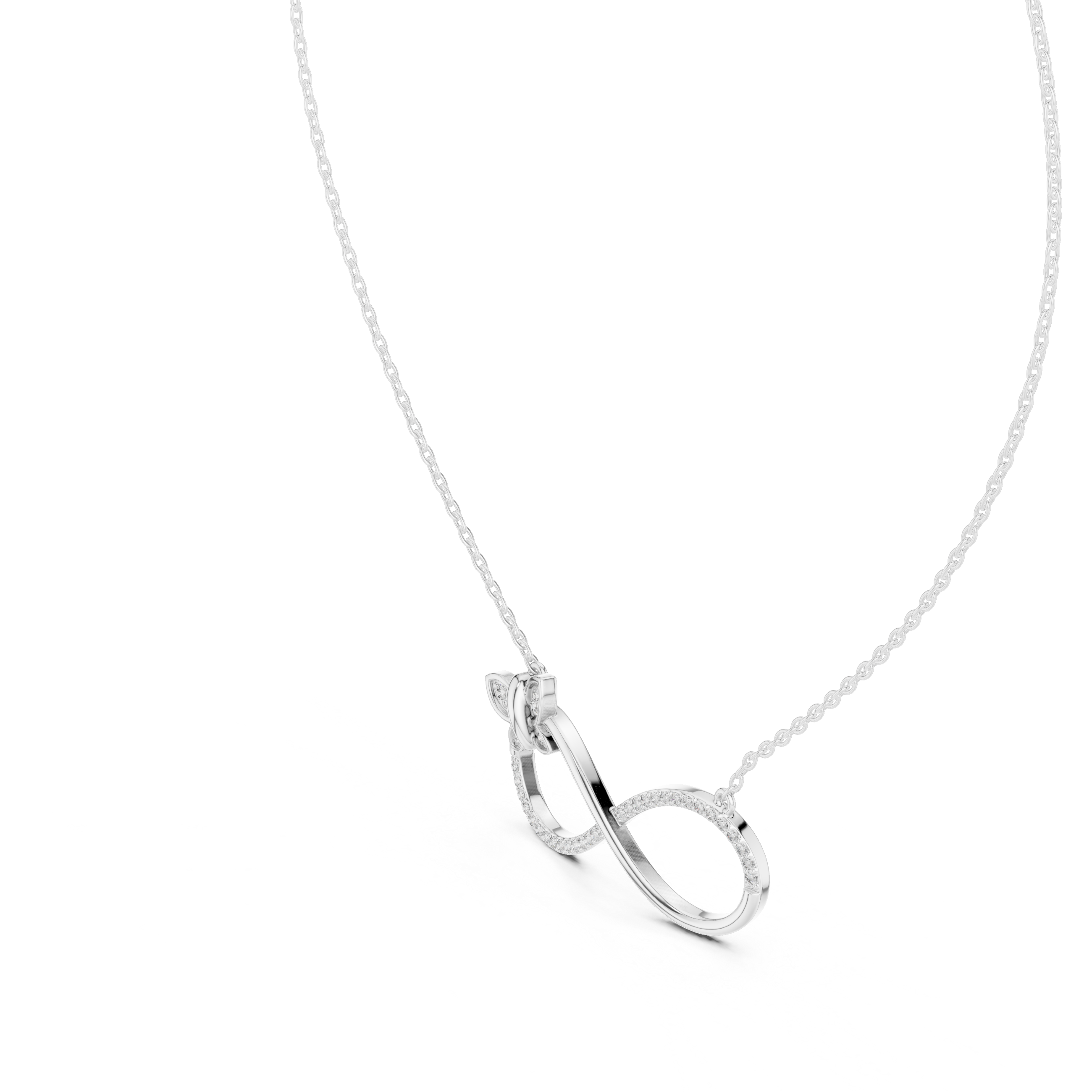 Butterfly Infinity Diamond Necklace – Elegant Symbol of Eternal Love