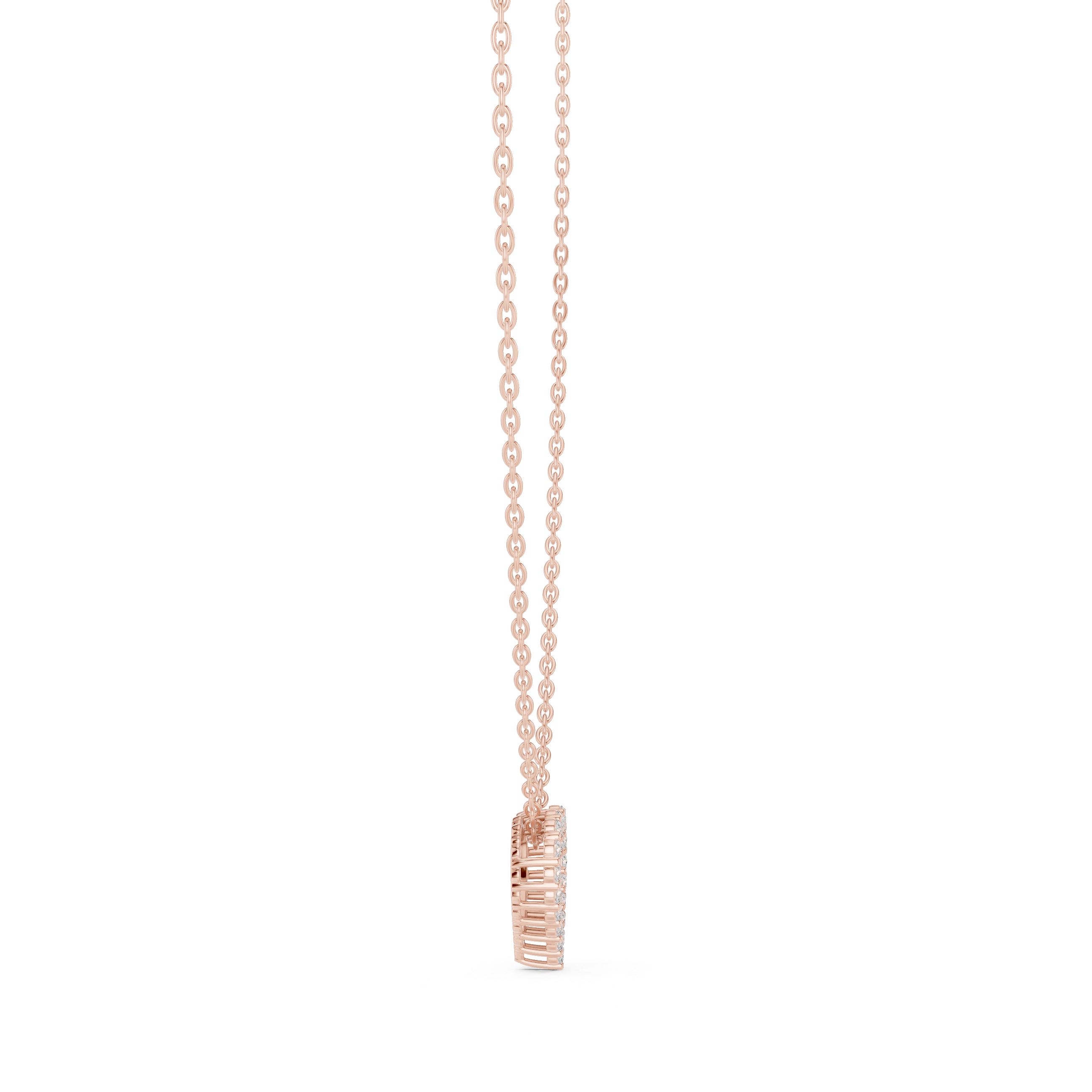 Minimalist Diamond Heart Pendant Necklace – Delicate Love Design