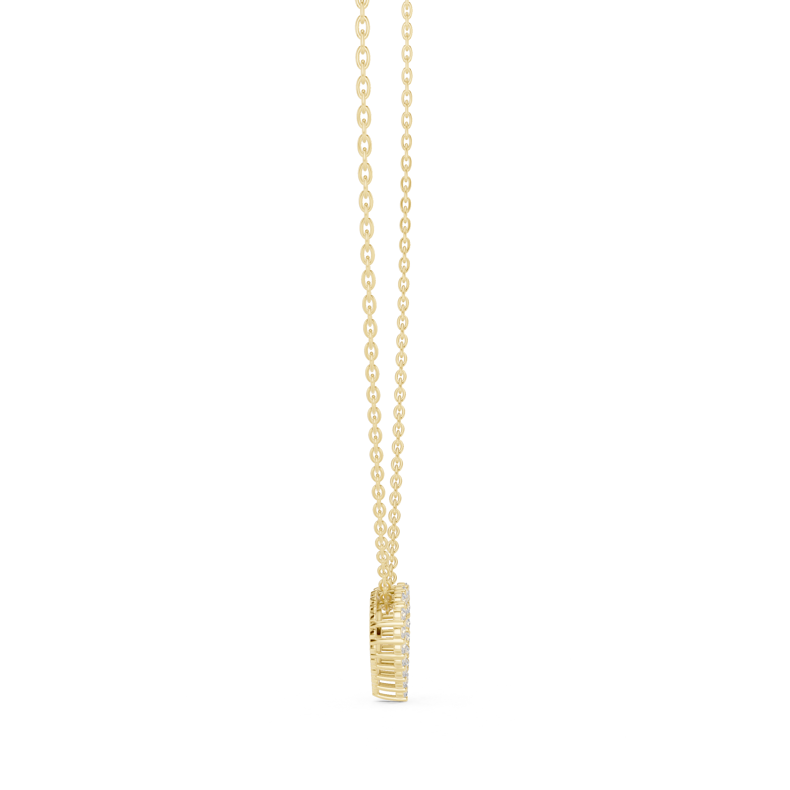 Minimalist Diamond Heart Pendant Necklace – Delicate Love Design