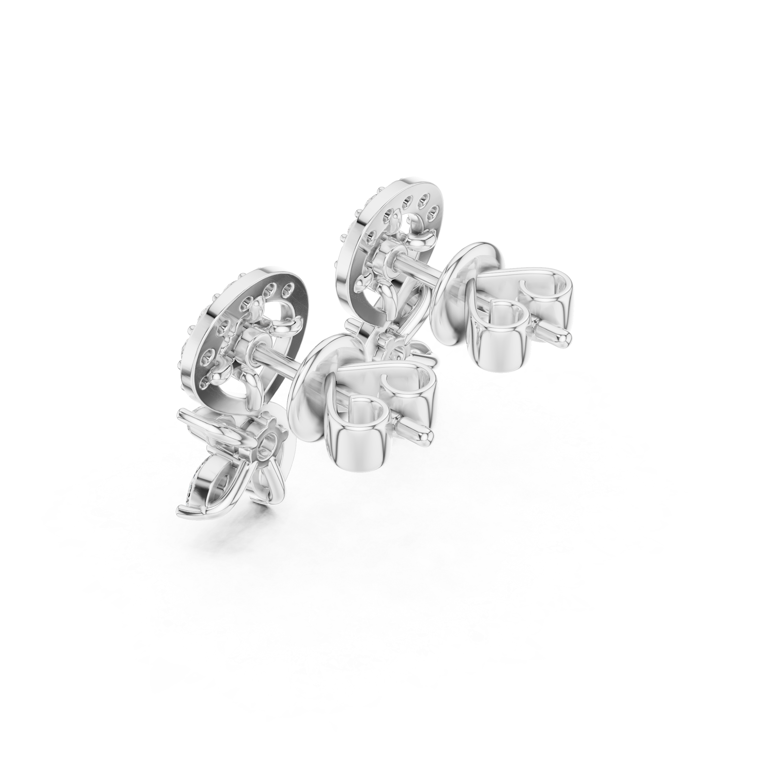 Infinity Vine Diamond Drop Stud Earrings