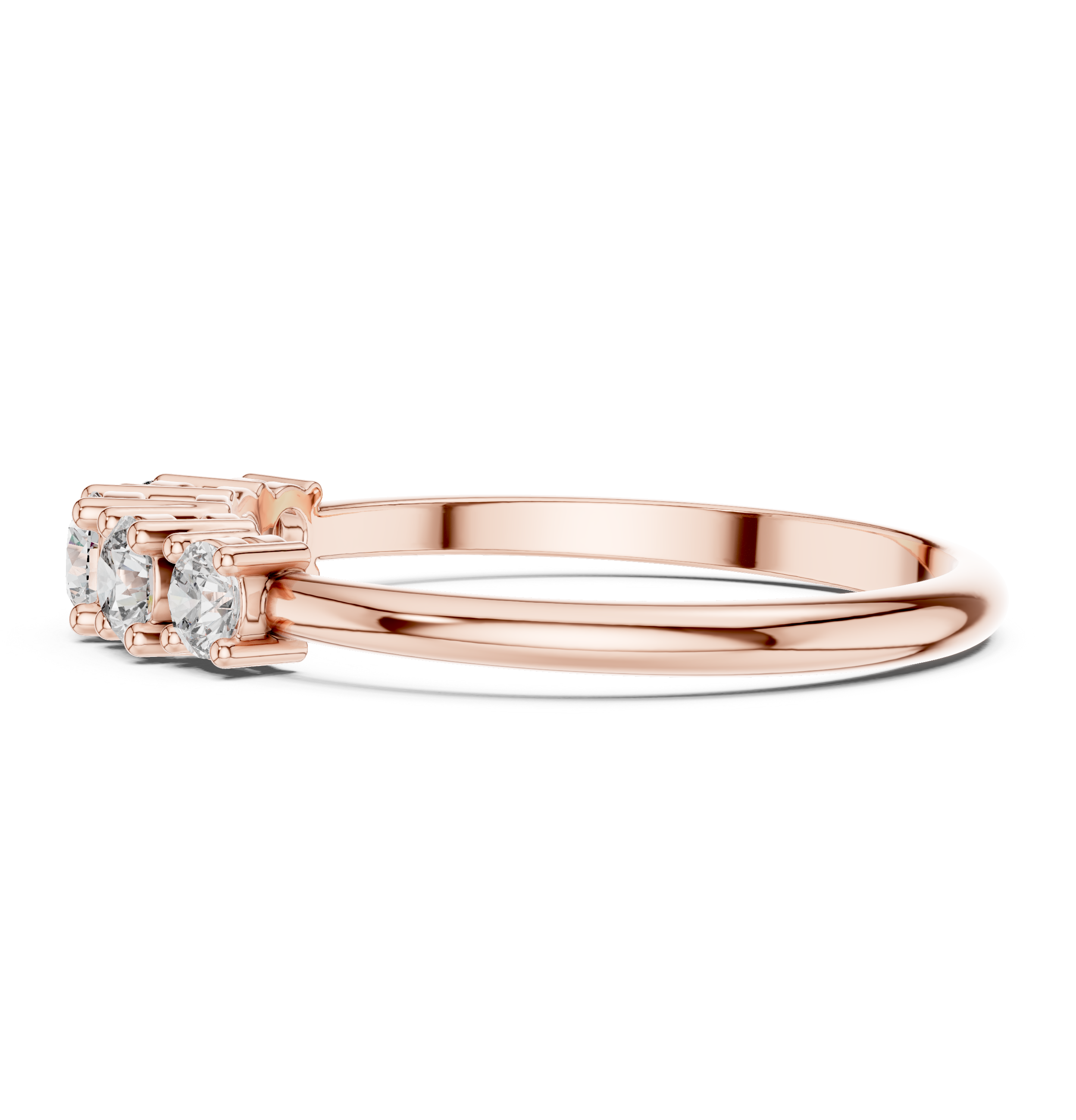 Five Stone Round Diamond Ring – Classic Anniversary Band