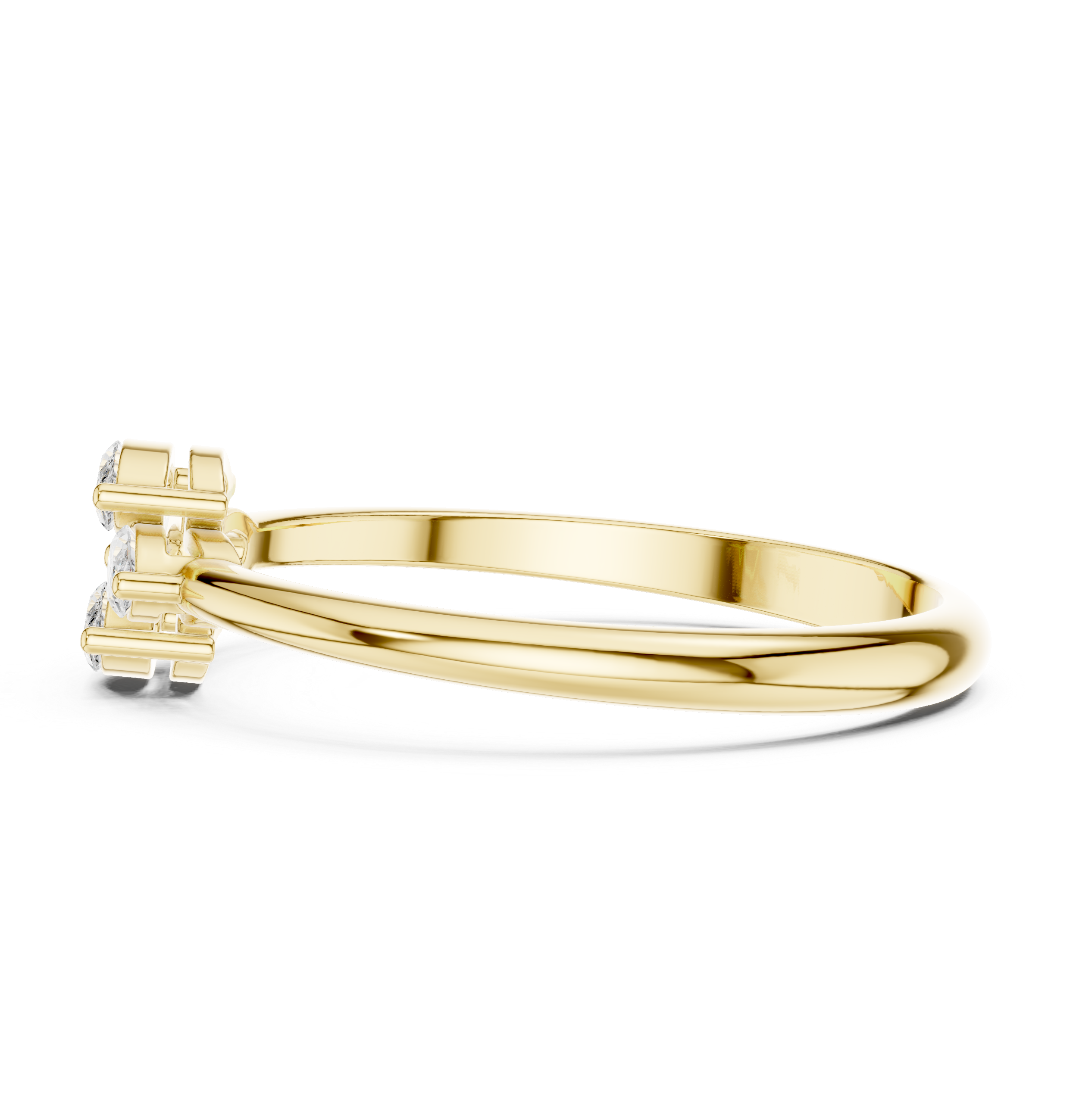 Four Marquise Diamond Cluster Ring – Floral Inspired Minimalist Ring