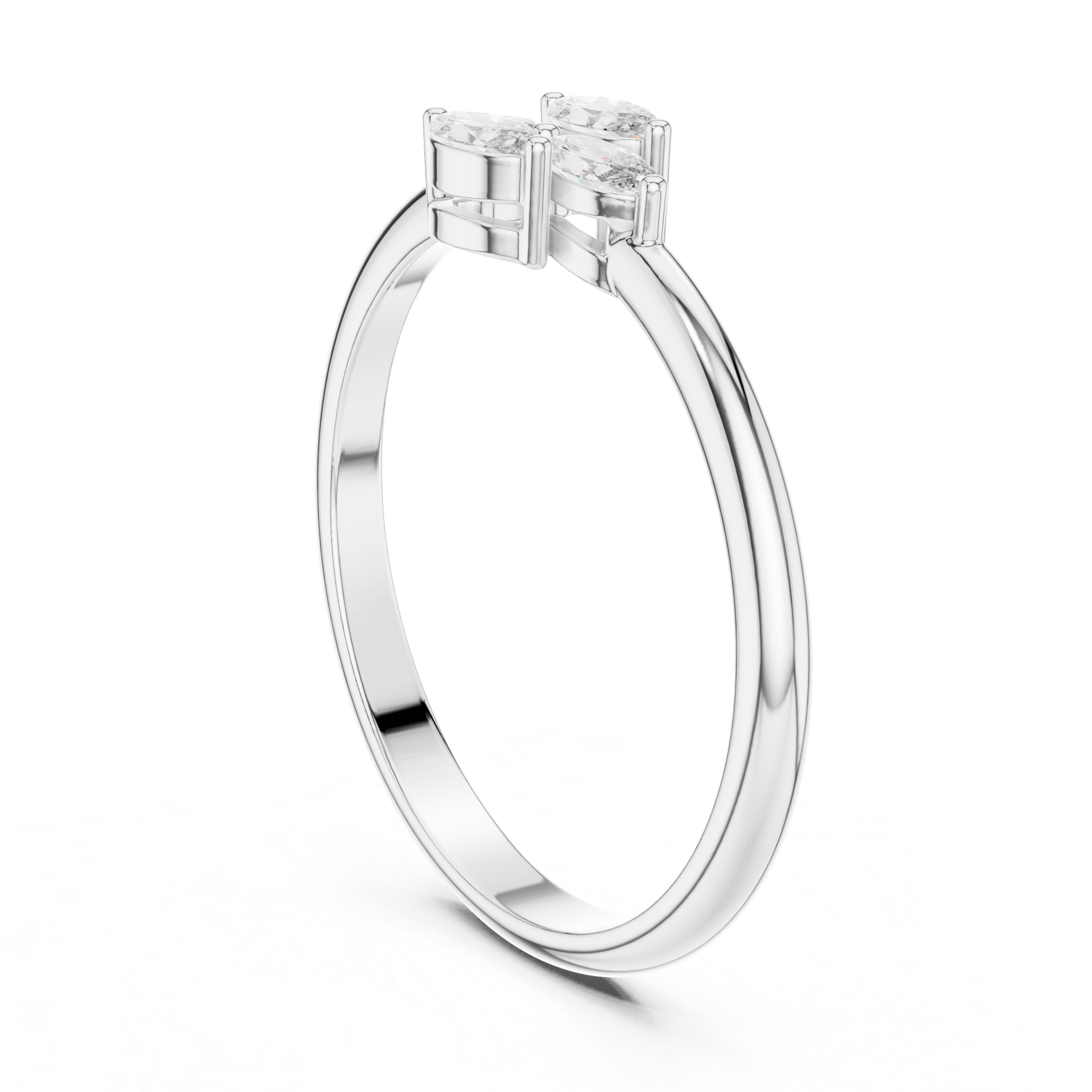 Four Marquise Diamond Cluster Ring – Floral Inspired Minimalist Ring