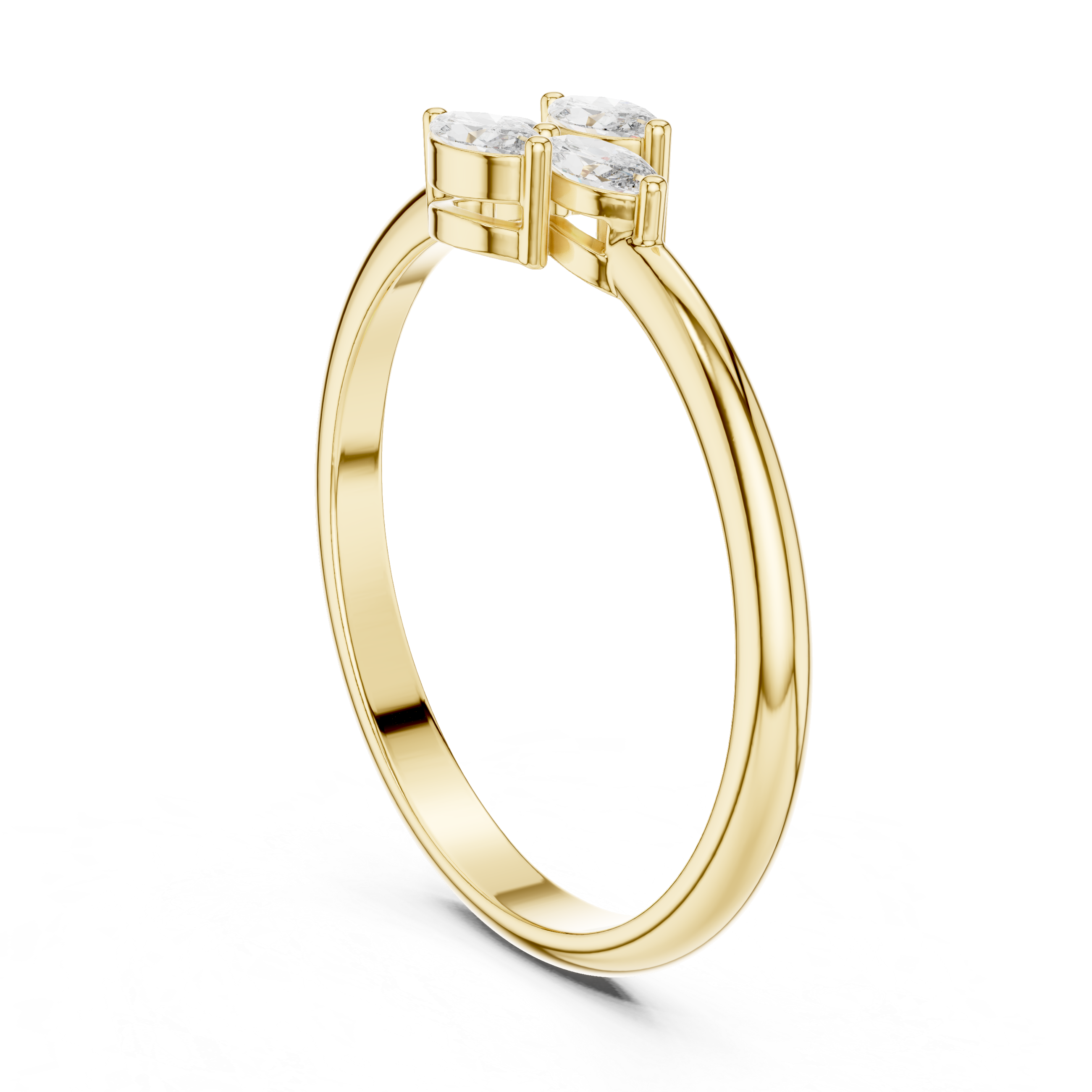 Four Marquise Diamond Cluster Ring – Floral Inspired Minimalist Ring