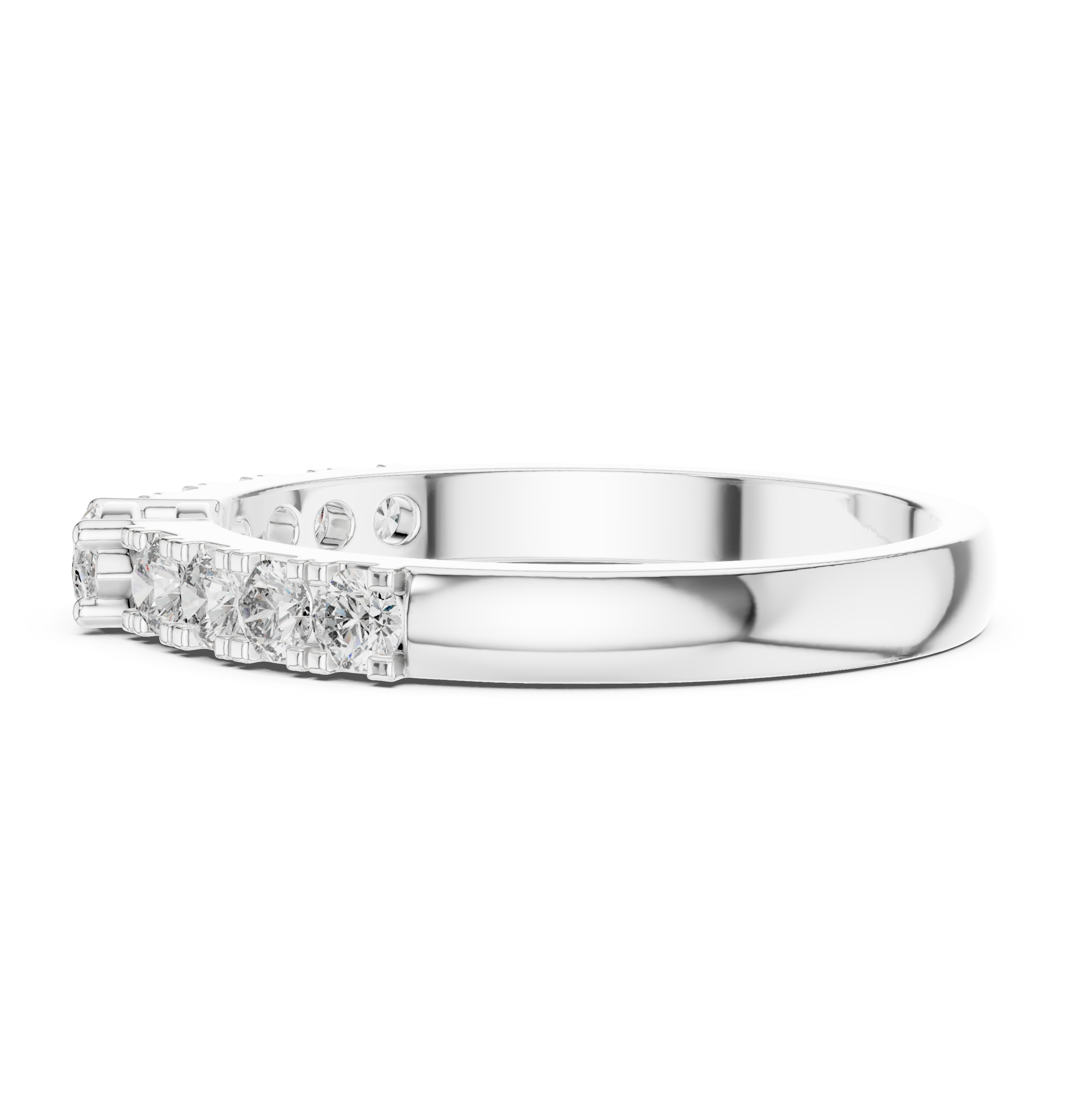 Marquise Cut Diamond Promise Ring with Pavé Accent Band