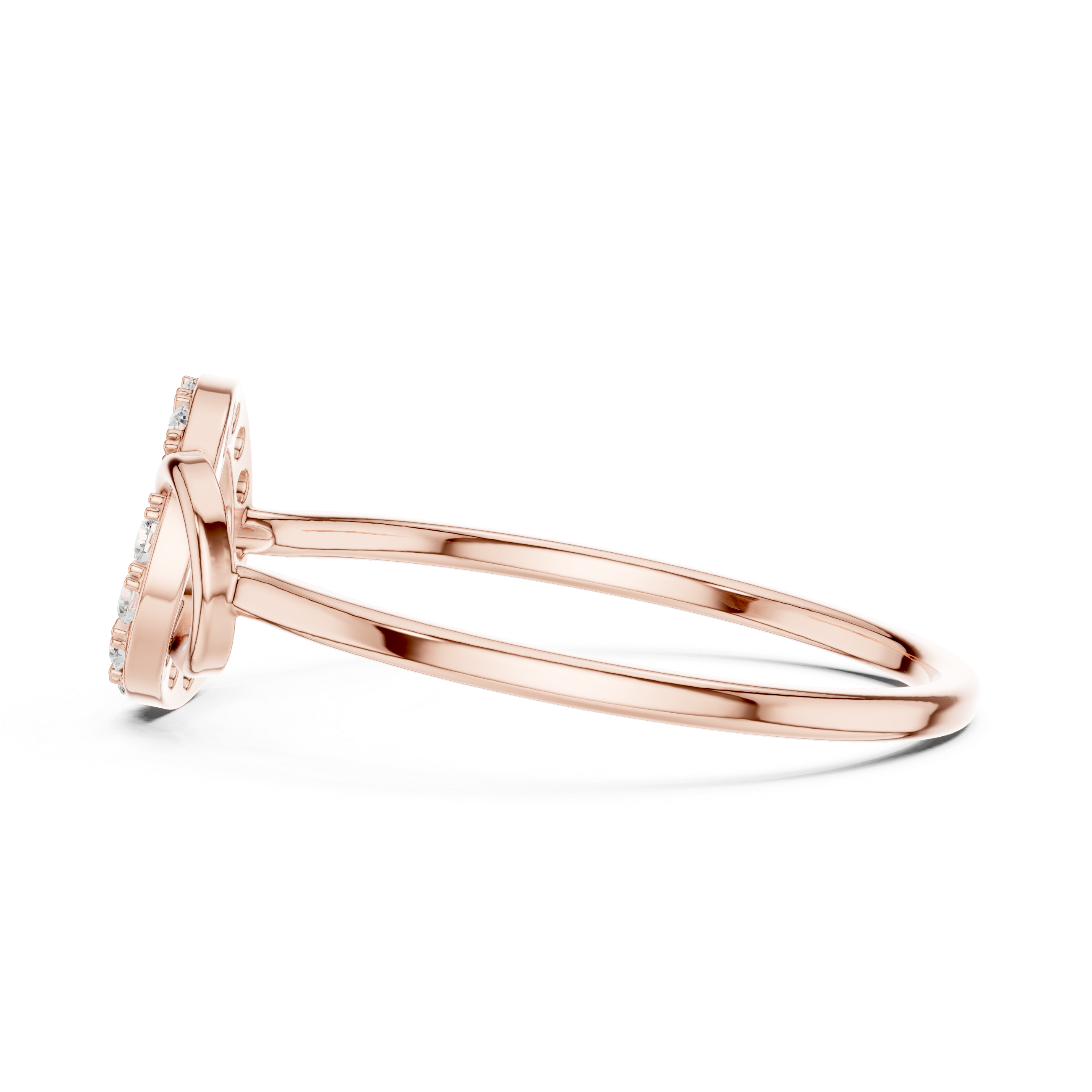 Interlocking Circle Diamond Ring – Modern Open Circle Pavé Ring
