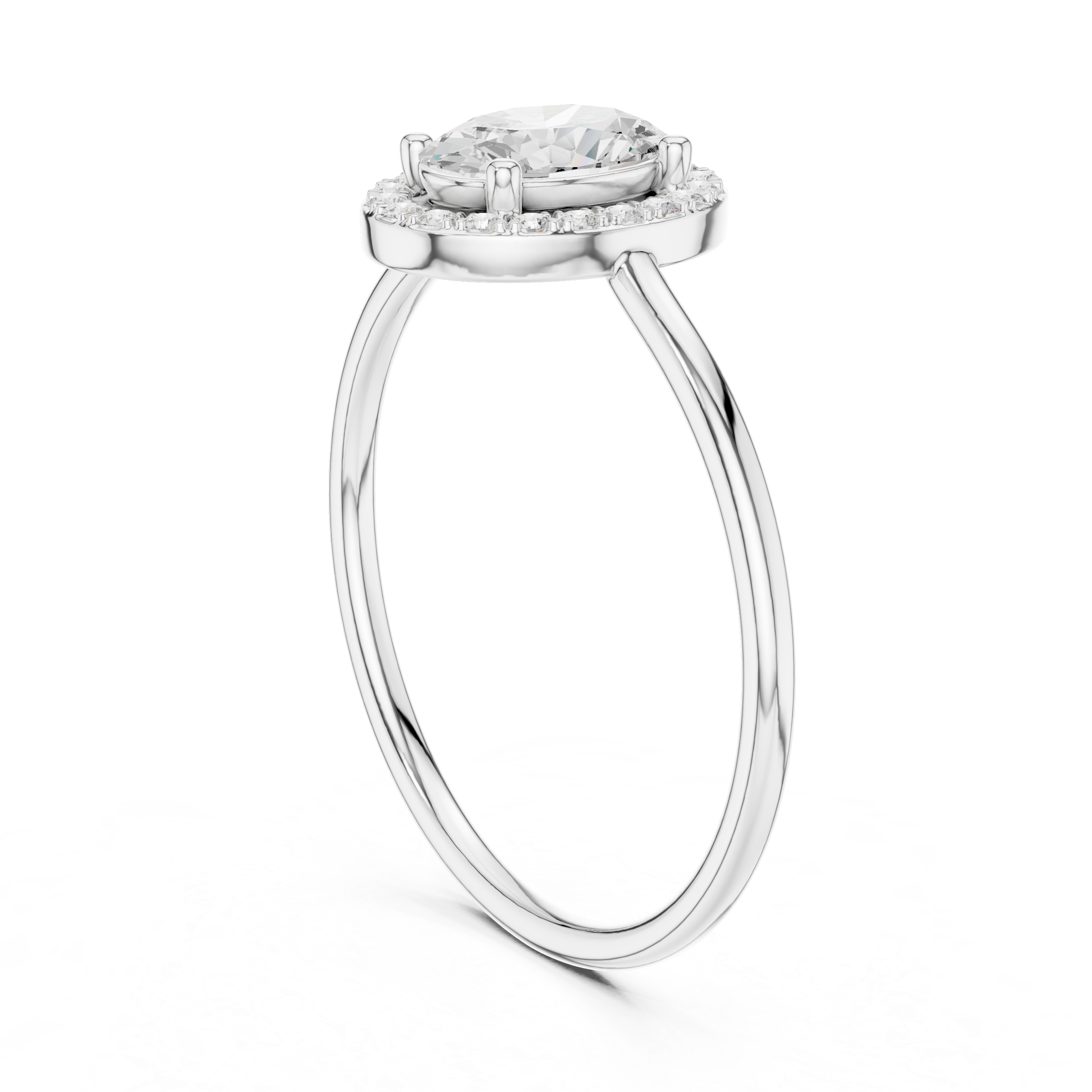 Oval Halo Engagement Ring – Classic Oval Cut Diamond Halo Ring
