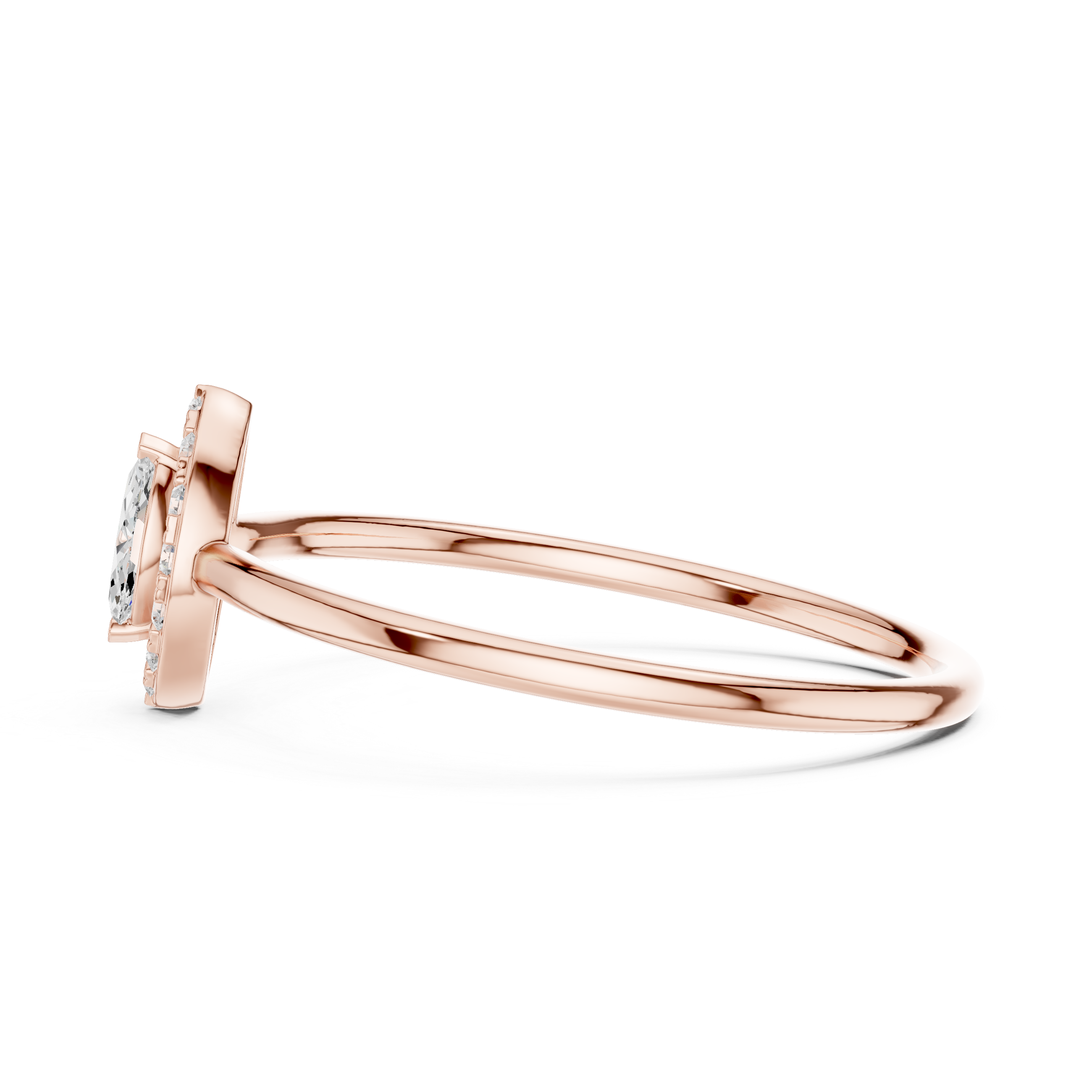 Marquise Halo Engagement Ring – Delicate Marquise Cut Diamond Ring