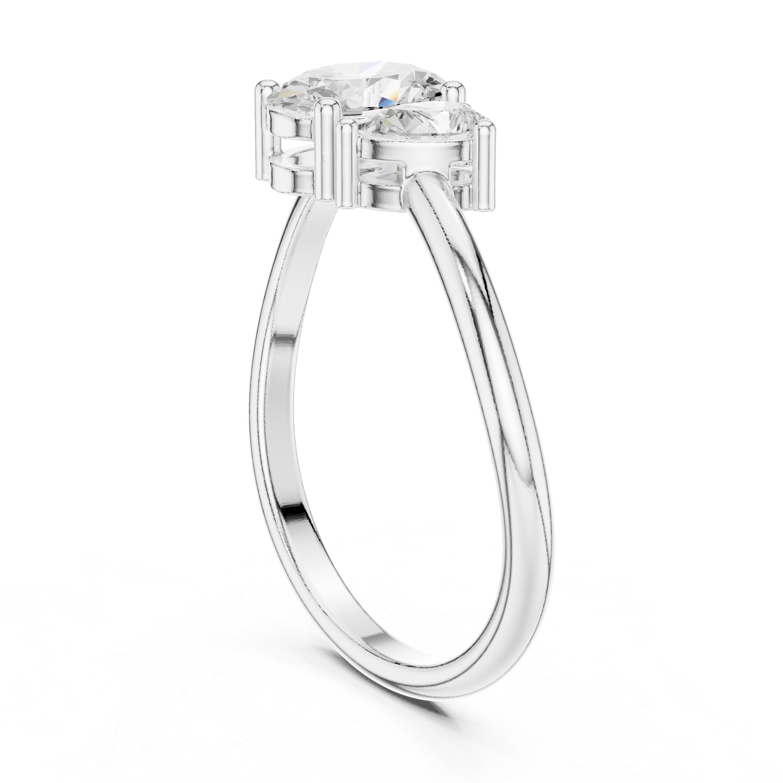 Oval & Pear Diamond Toi et Moi Ring – Modern Two Stone Engagement Ring