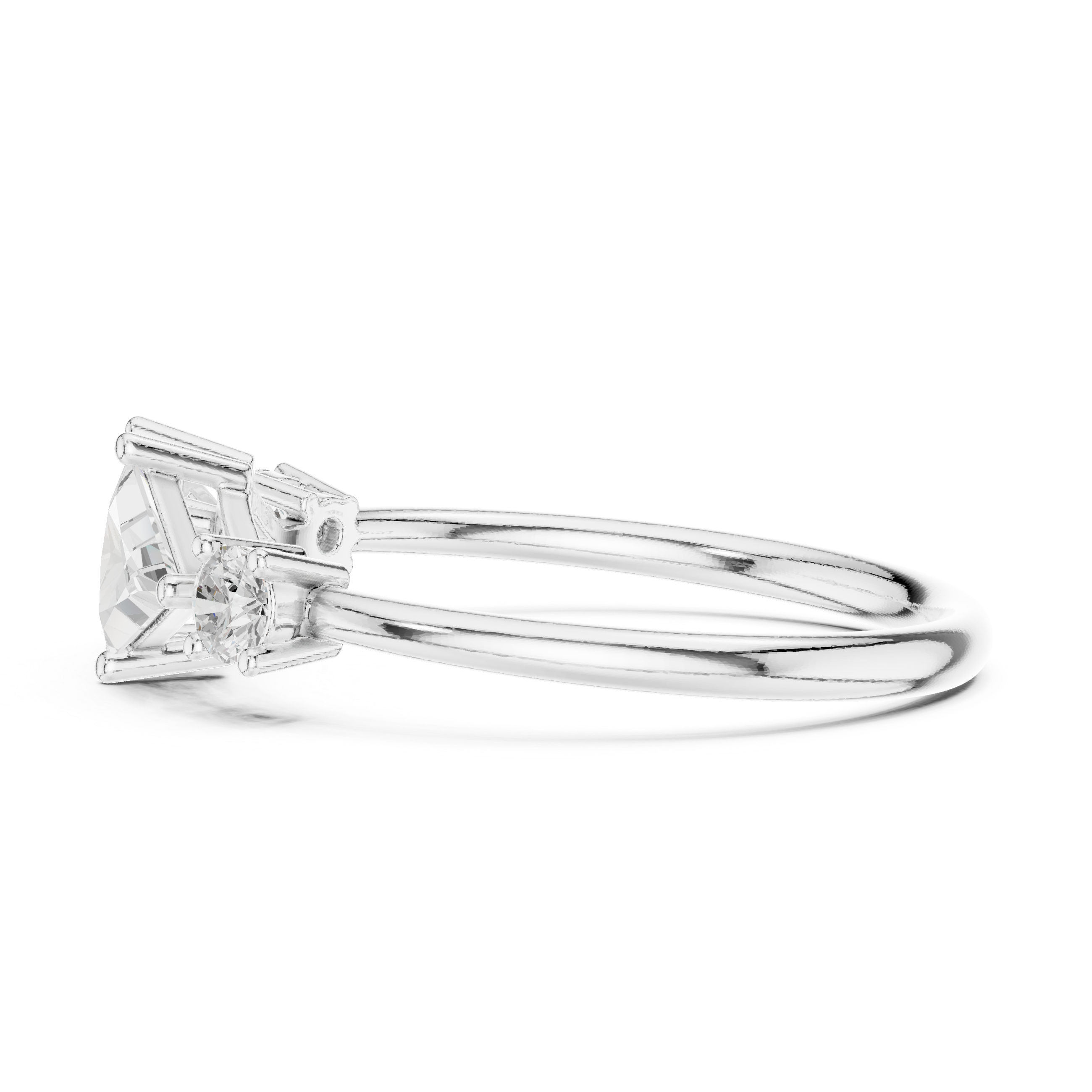 Geometric Trillion Diamond Ring – Modern Five Stone Statement Ring