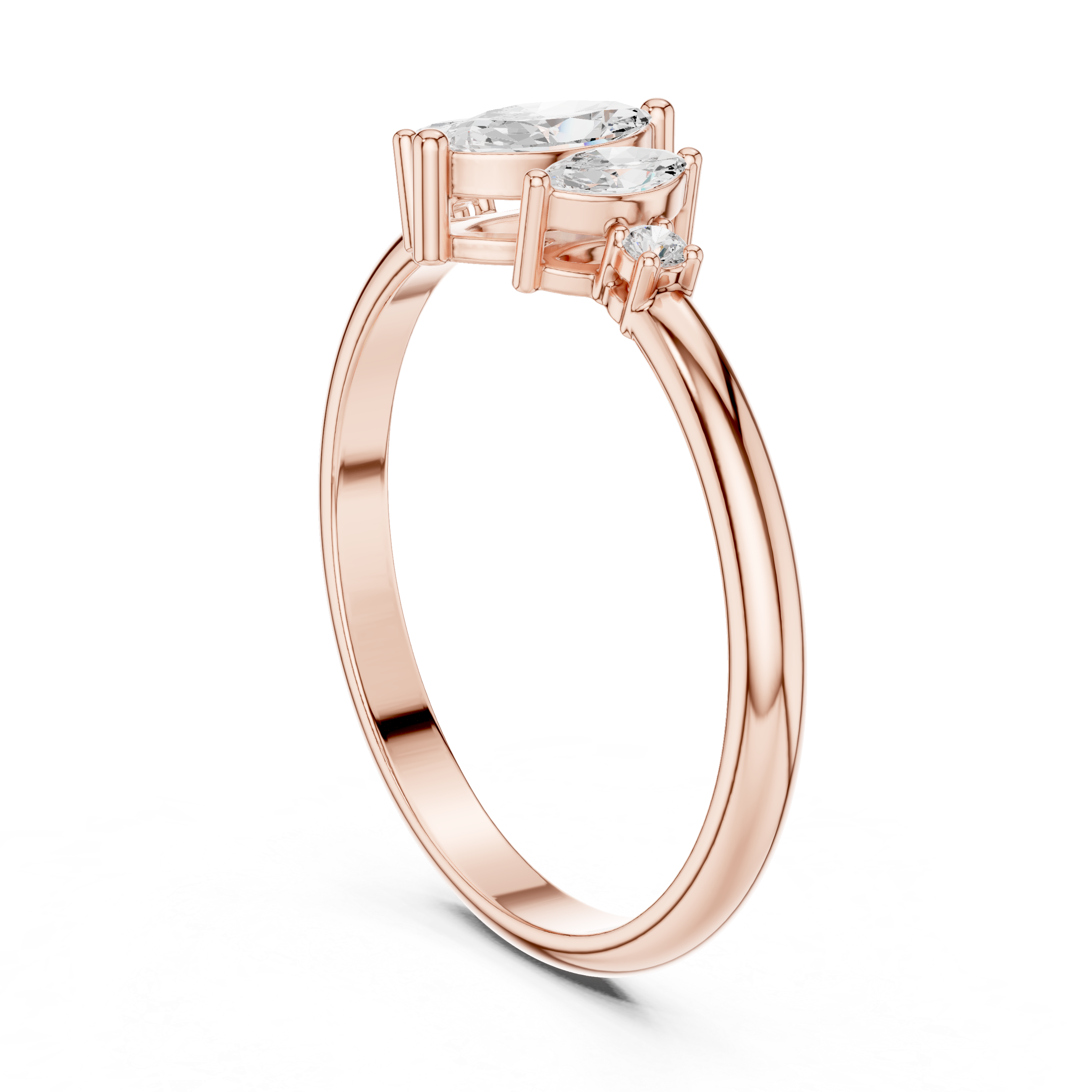 Marquise Diamond Cluster Ring – Vintage Inspired Five Stone Engagement Ring