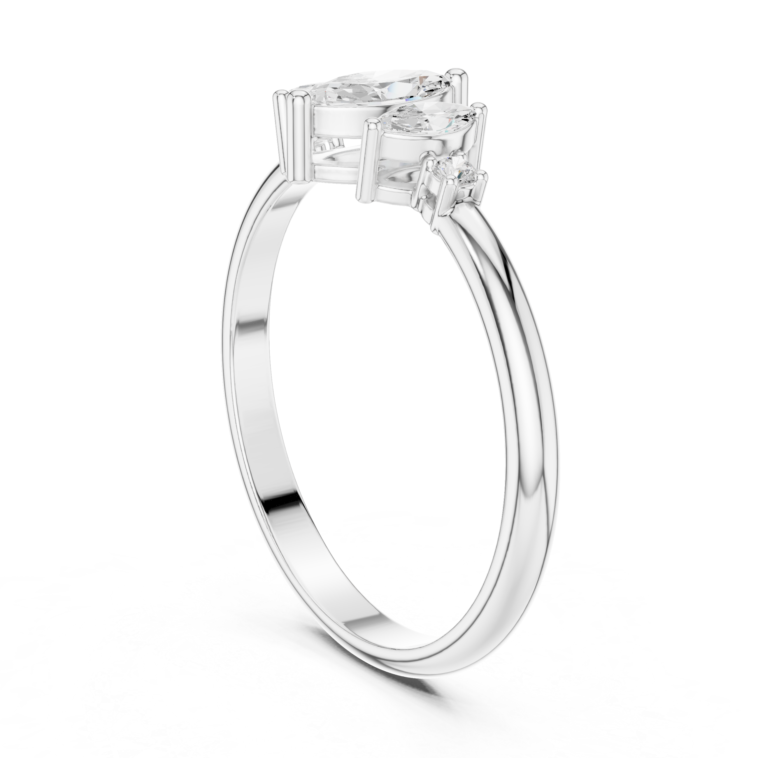 Marquise Diamond Cluster Ring – Vintage Inspired Five Stone Engagement Ring