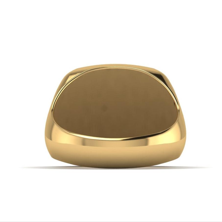 Gold ring on a white background