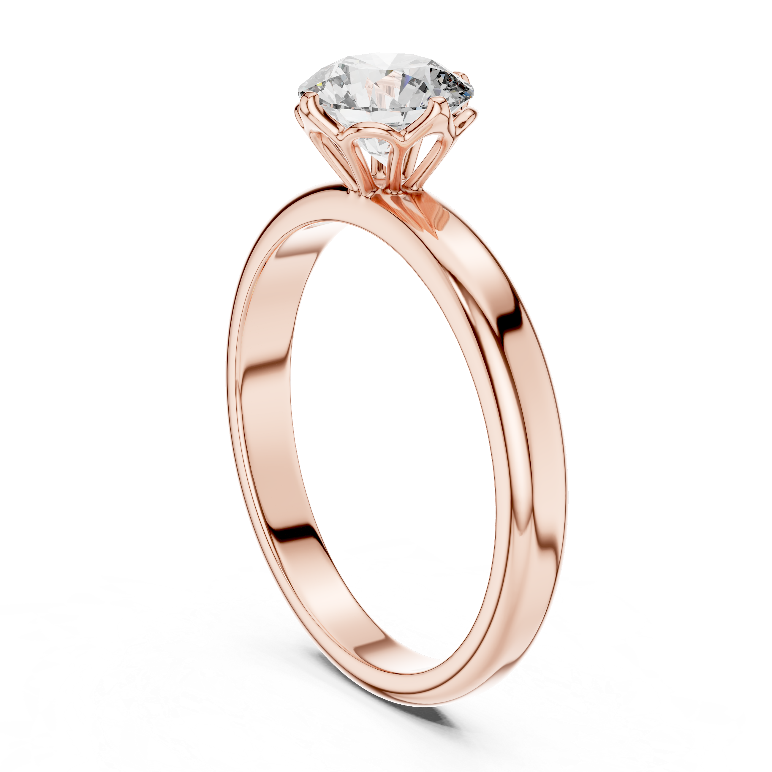 Classic Solitaire Engagement Ring with Hidden Heart Basket Setting