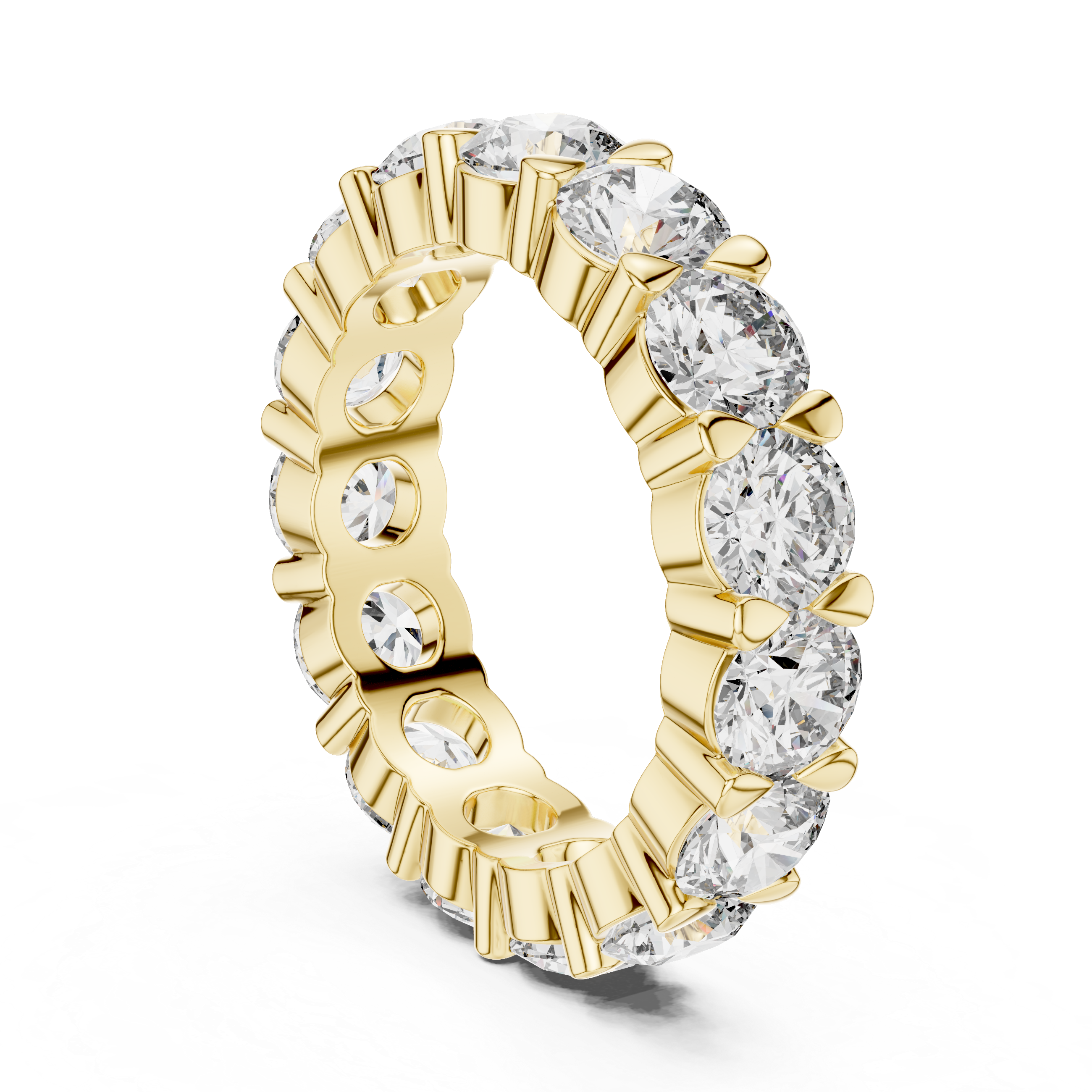 Round Cut Full Eternity Diamond Wedding Band Ring
