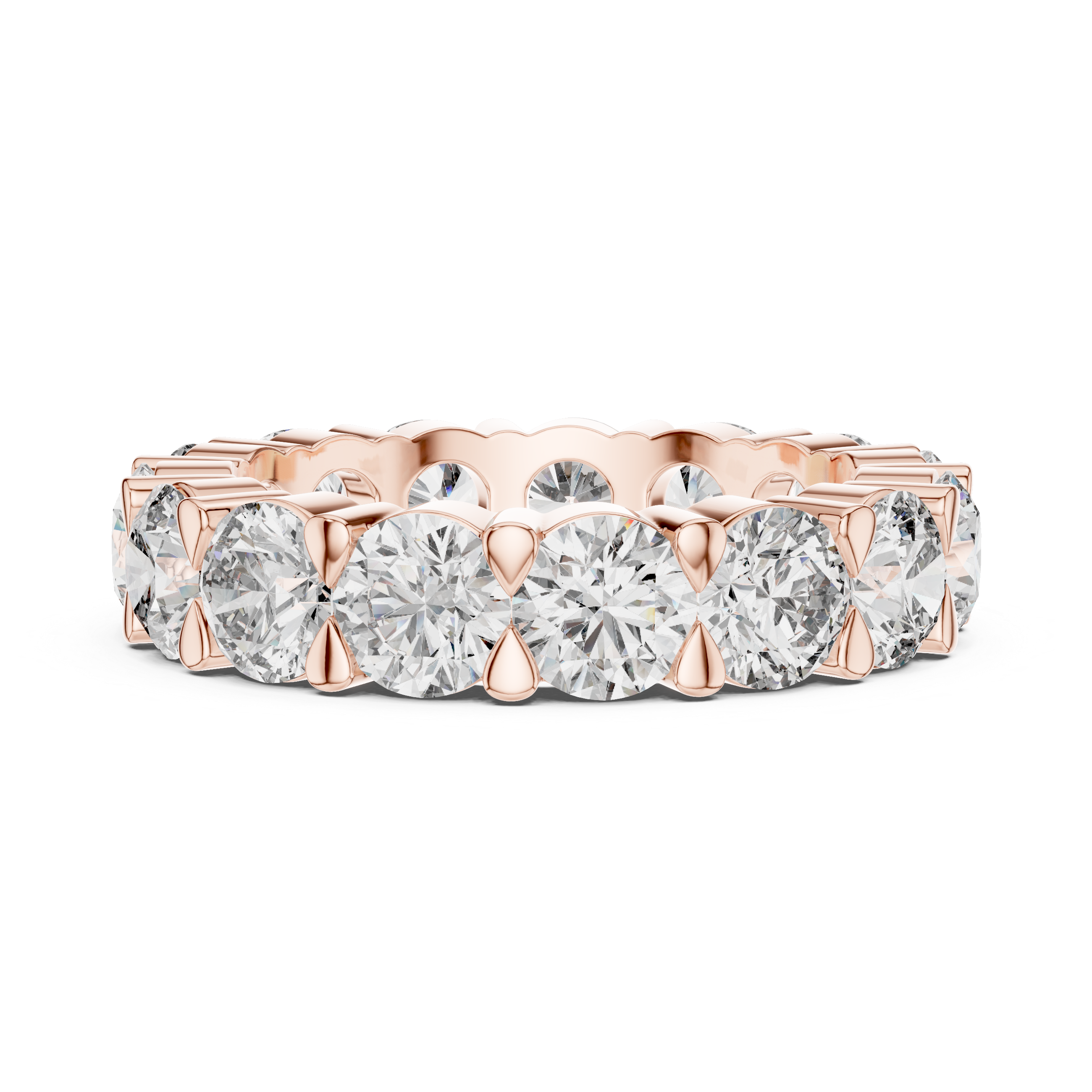 Round Cut Full Eternity Diamond Wedding Band Ring