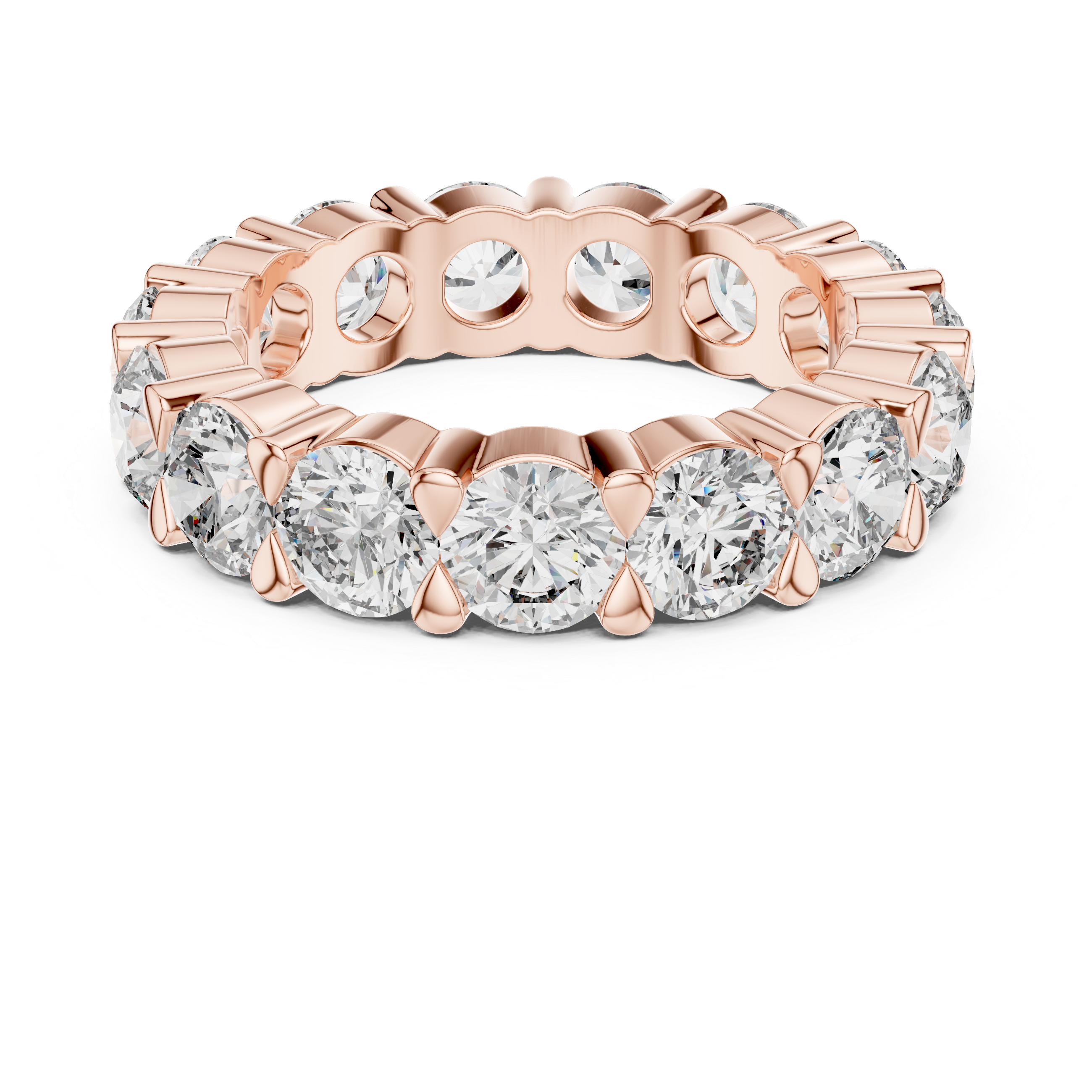 Round Cut Full Eternity Diamond Wedding Band Ring