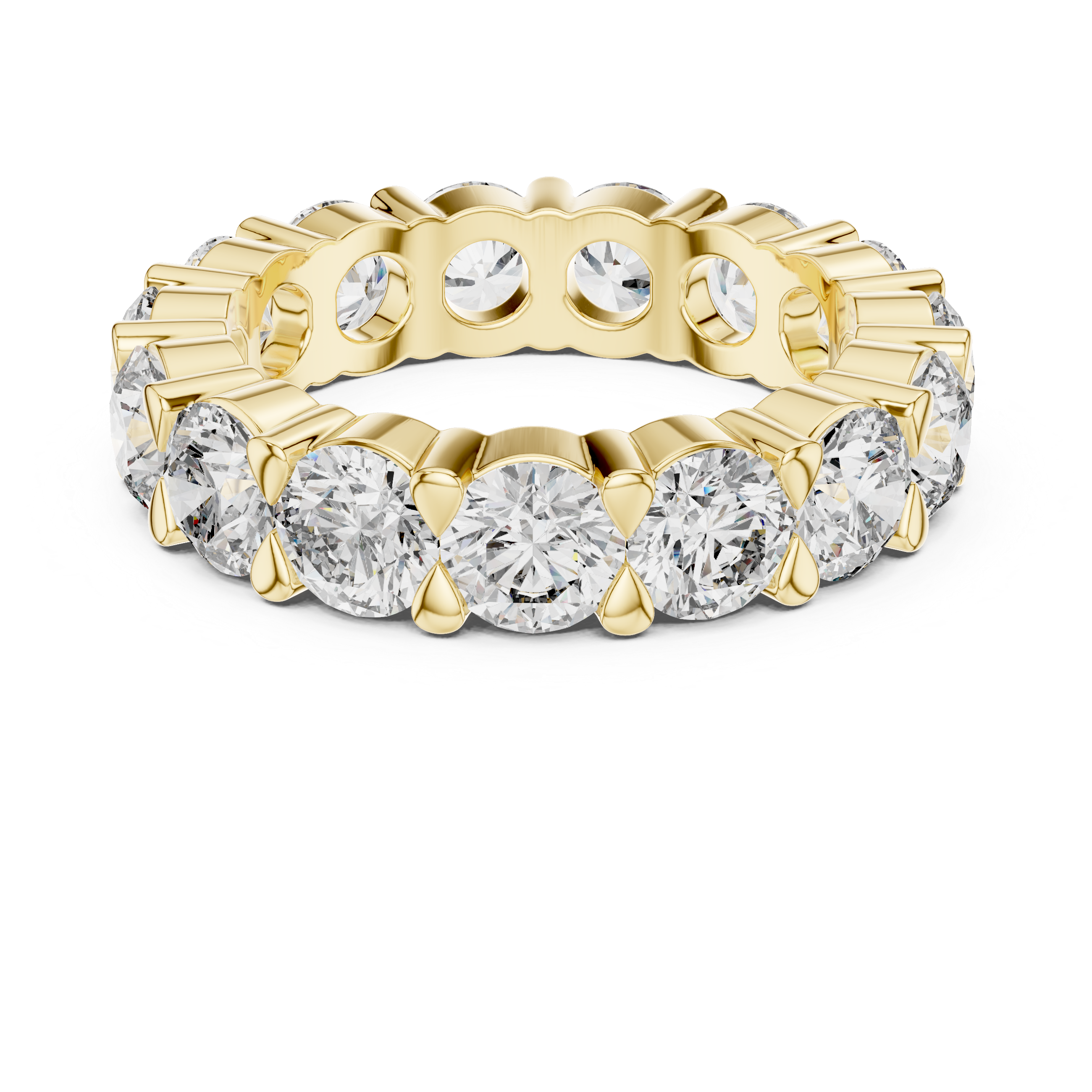 Round Cut Full Eternity Diamond Wedding Band Ring