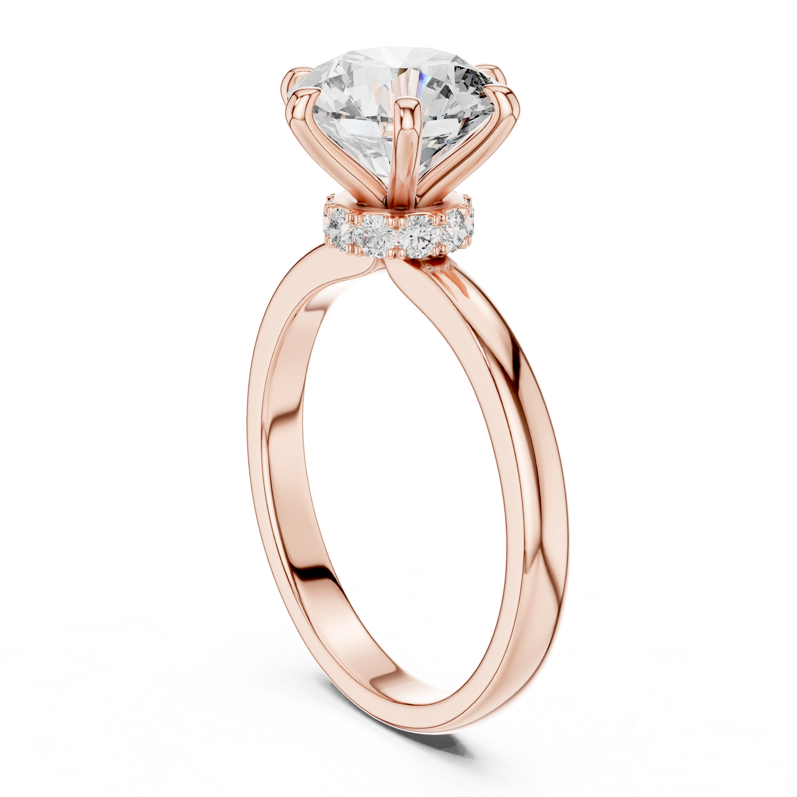Classic Round Solitaire Engagement Ring with Six-Prong Setting – Timeless Bridal Ring