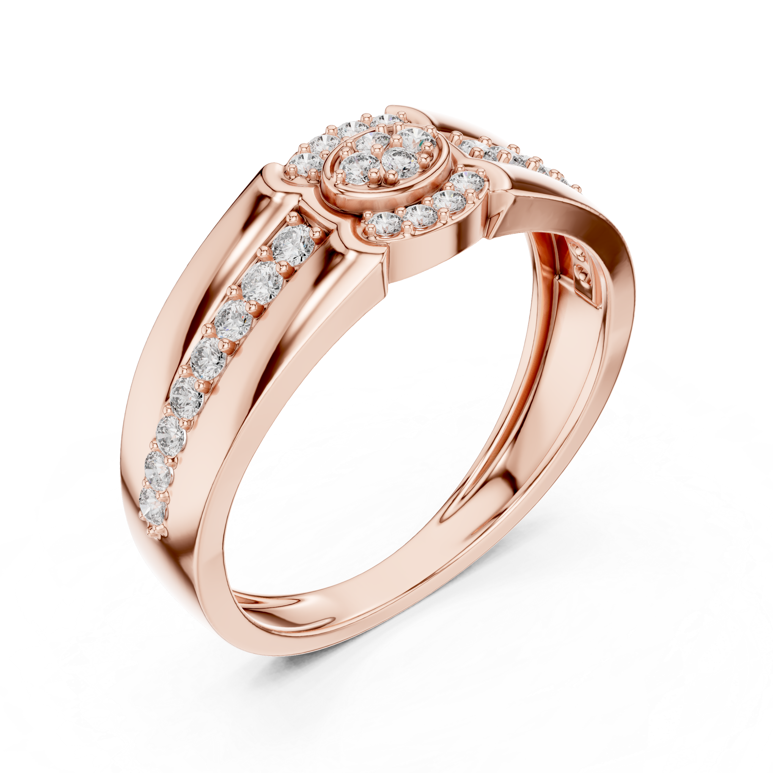 Vintage-Inspired Diamond Cluster Ring