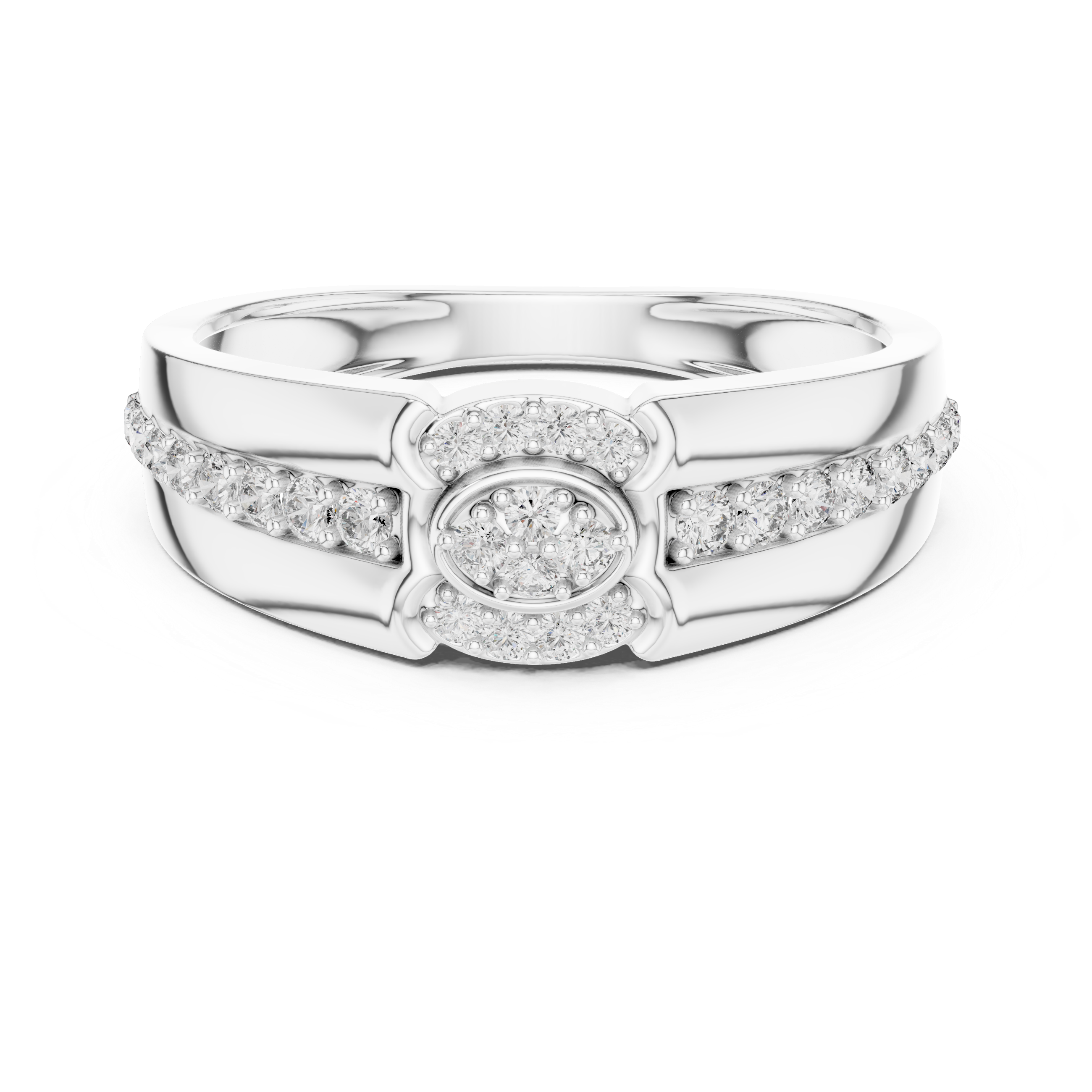 Vintage-Inspired Diamond Cluster Ring