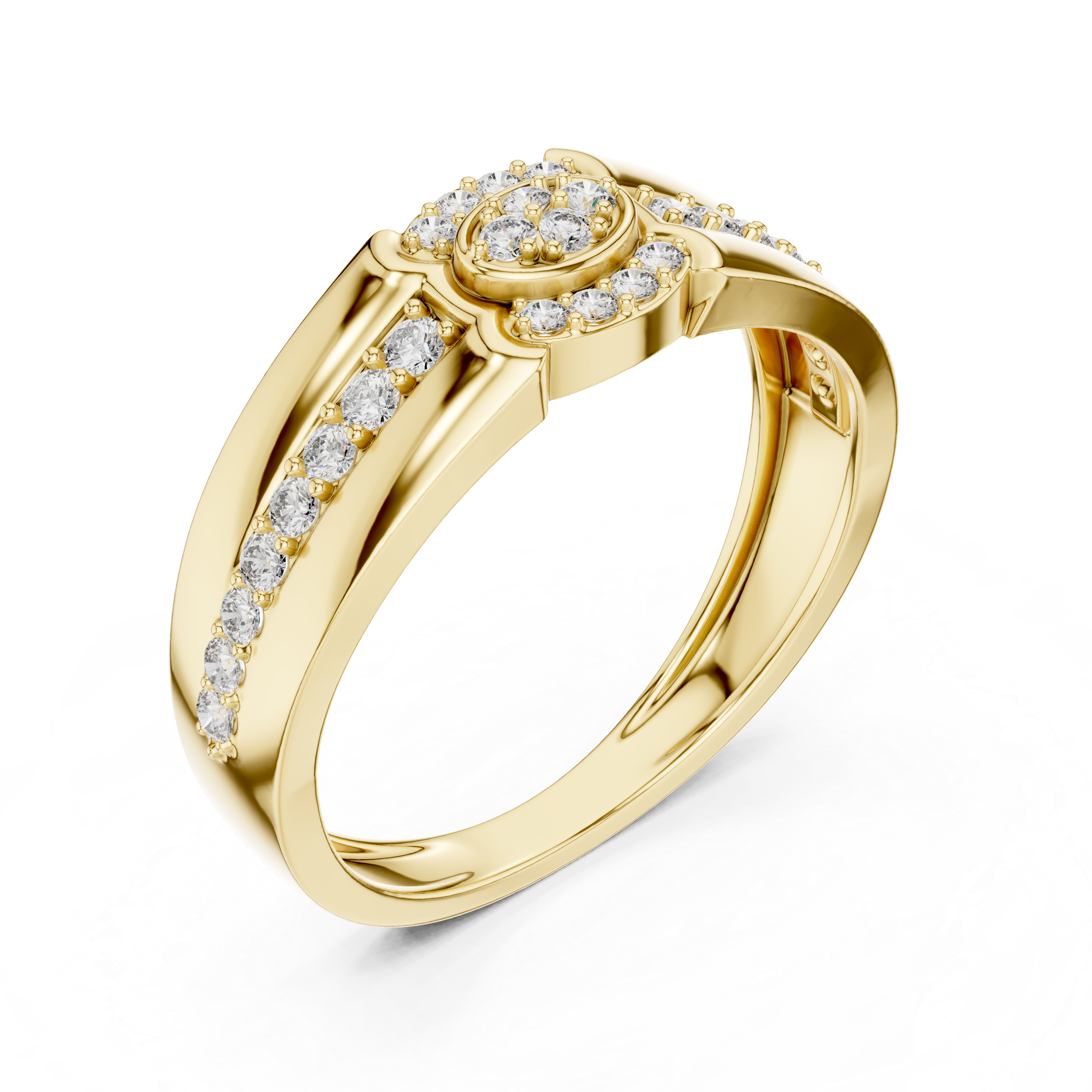Vintage-Inspired Diamond Cluster Ring