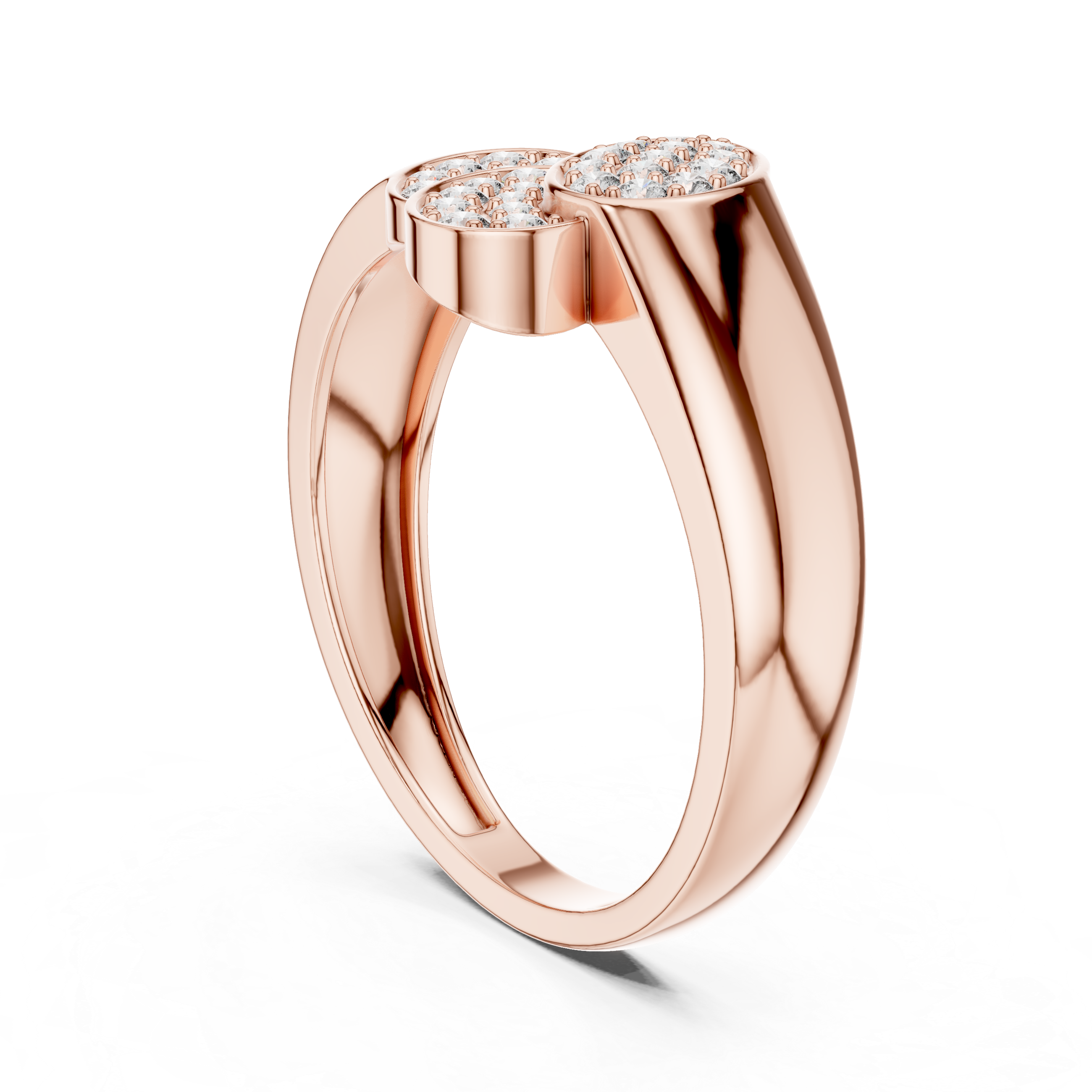 Triple Oval Diamond Cluster Statement Ring