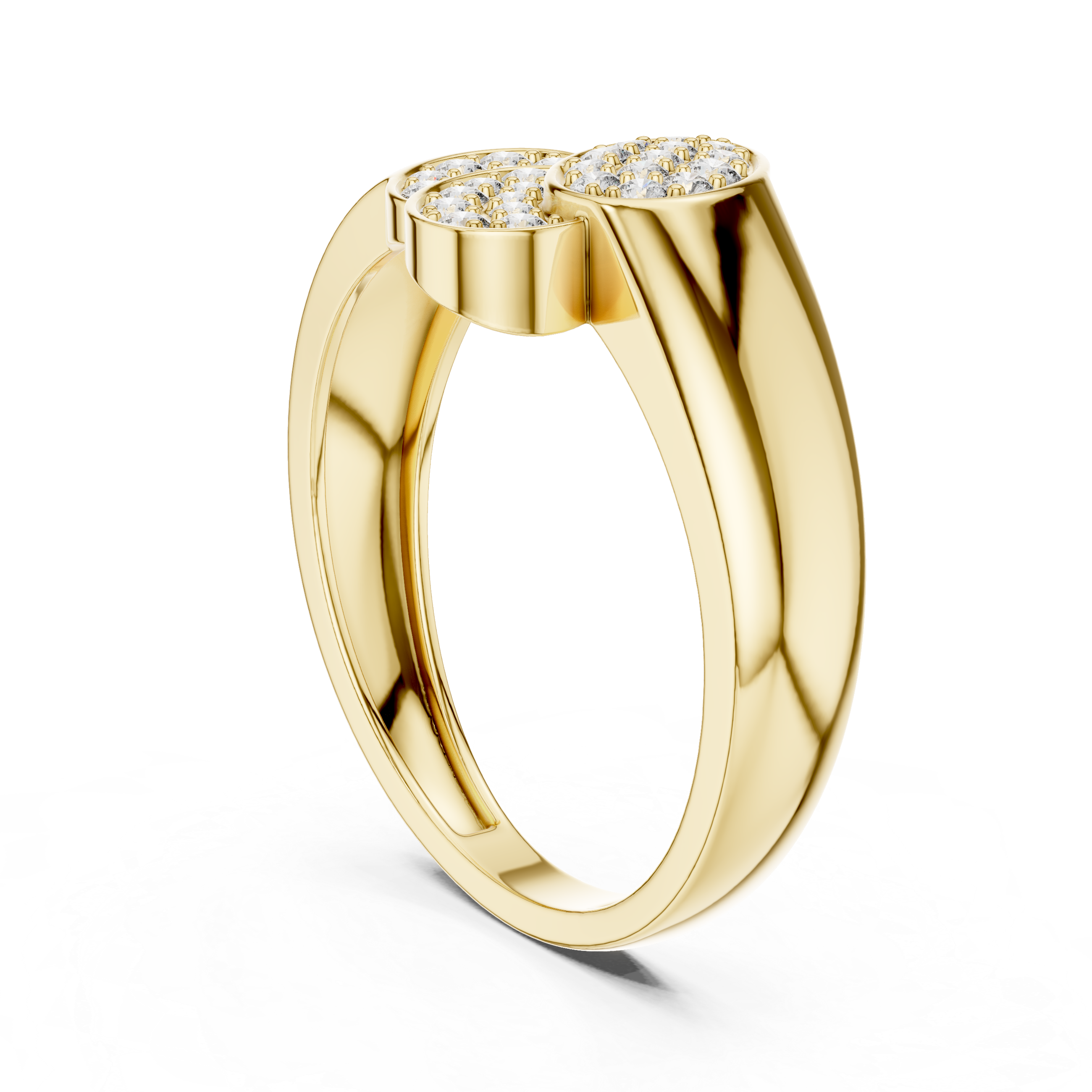 Triple Oval Diamond Cluster Statement Ring