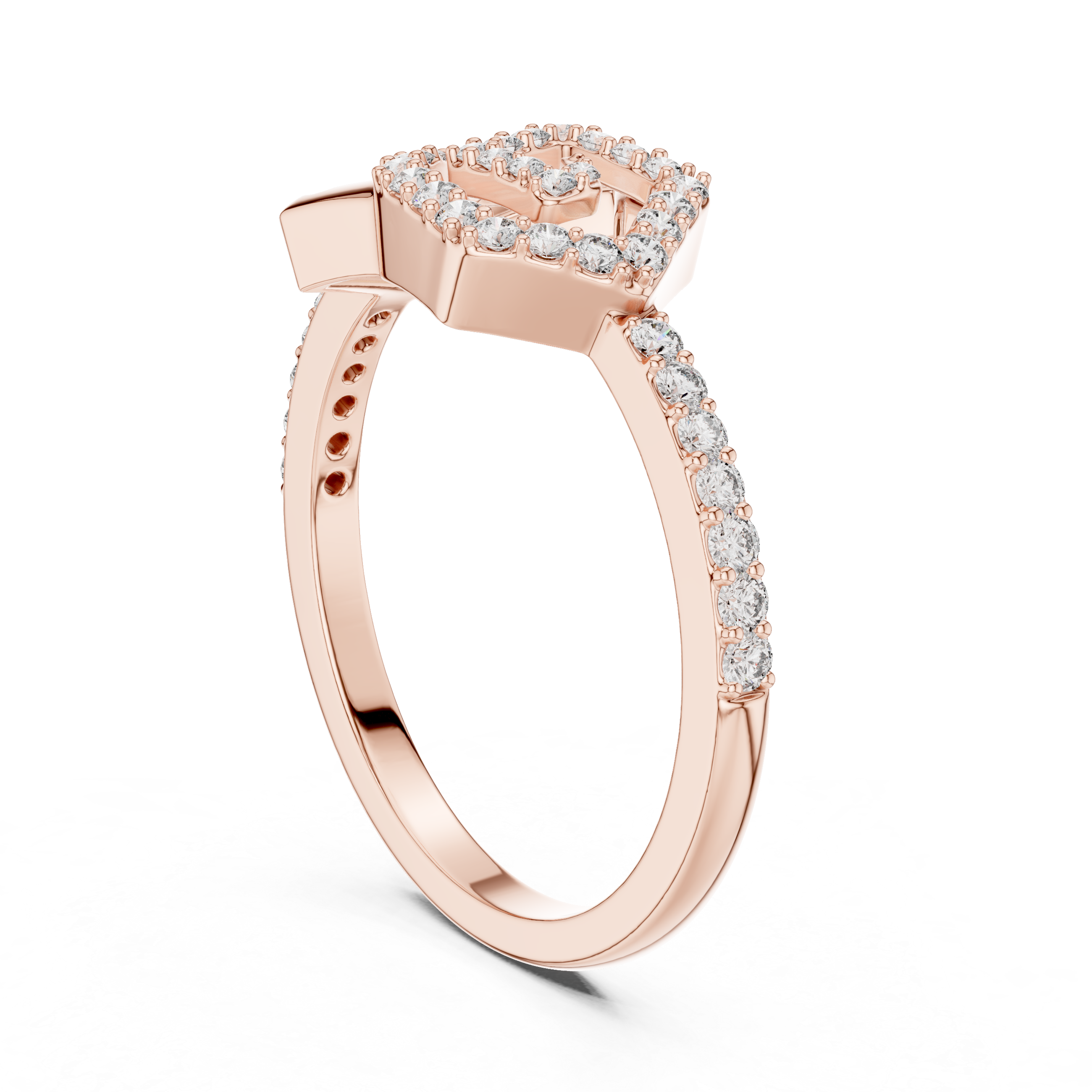 Abstract Geometric Diamond Ring