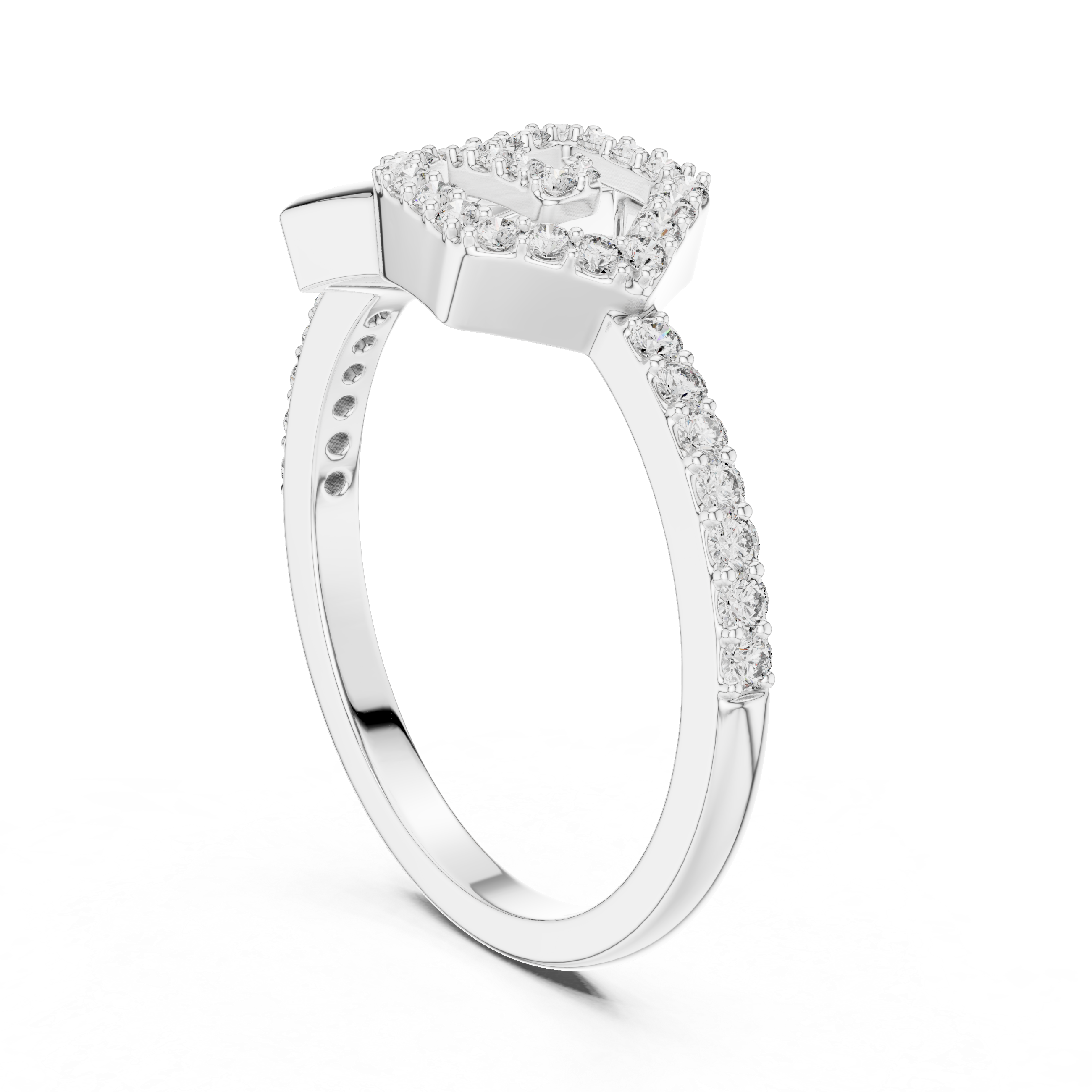Abstract Geometric Diamond Ring