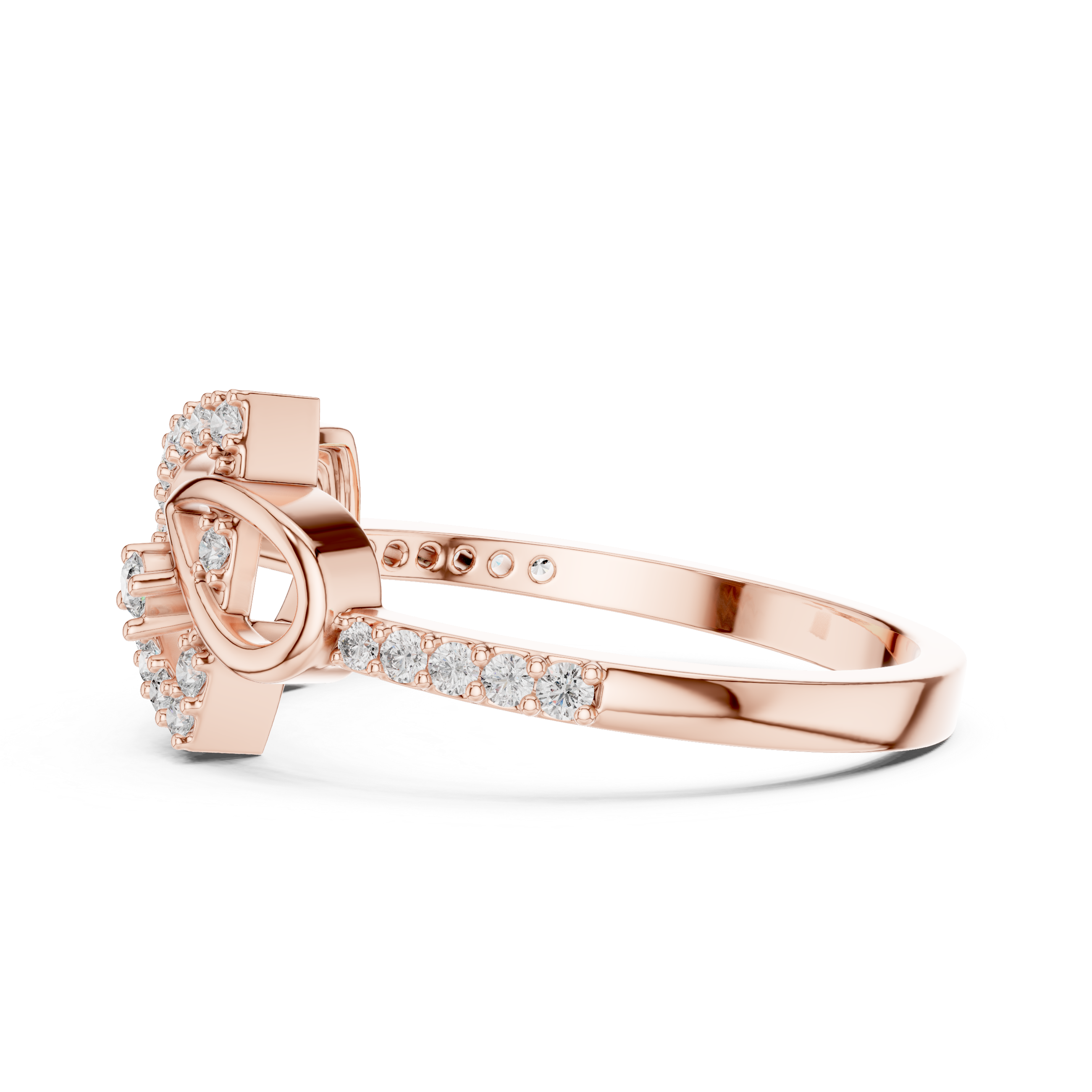 Modern Abstract Diamond Ring