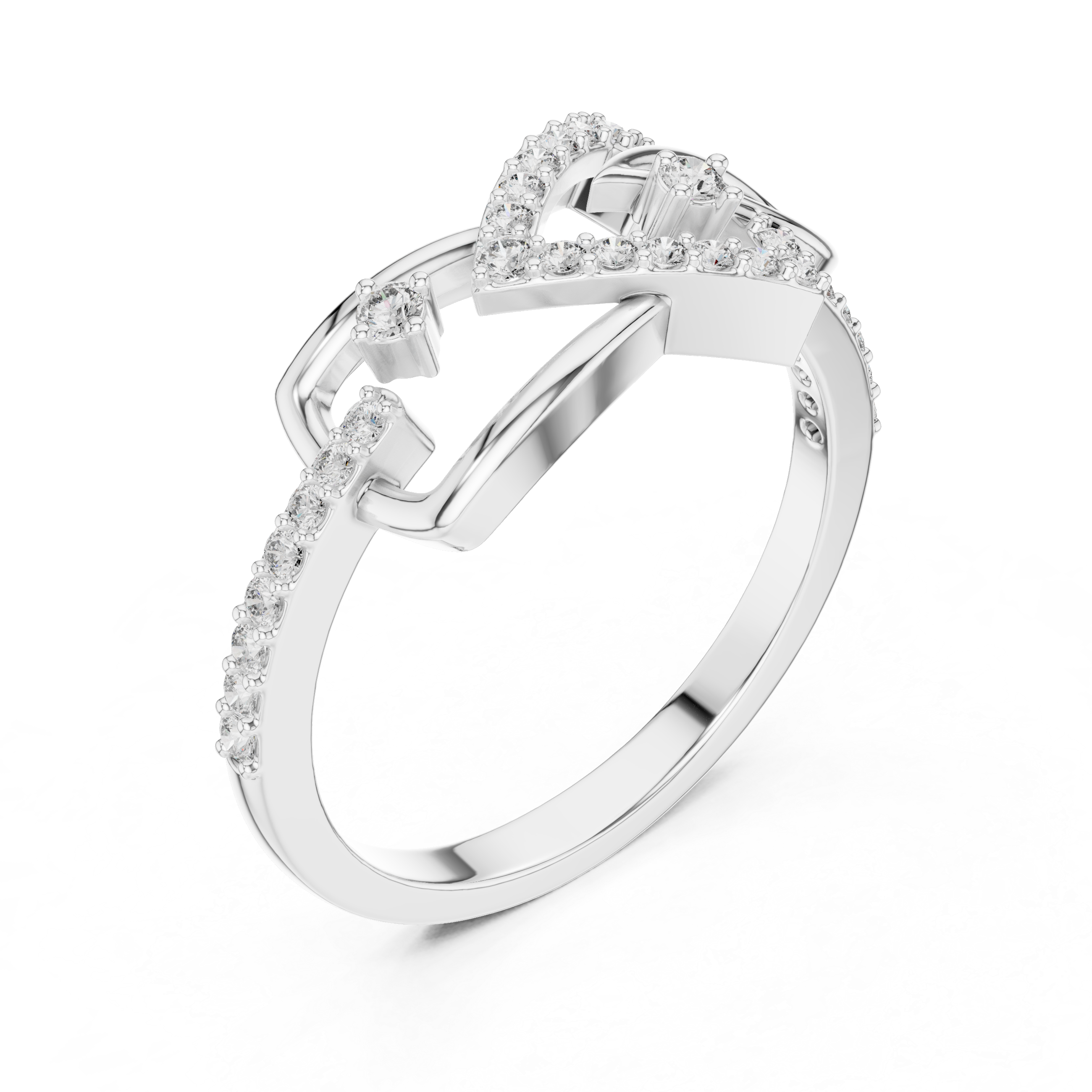 Modern Abstract Diamond Ring