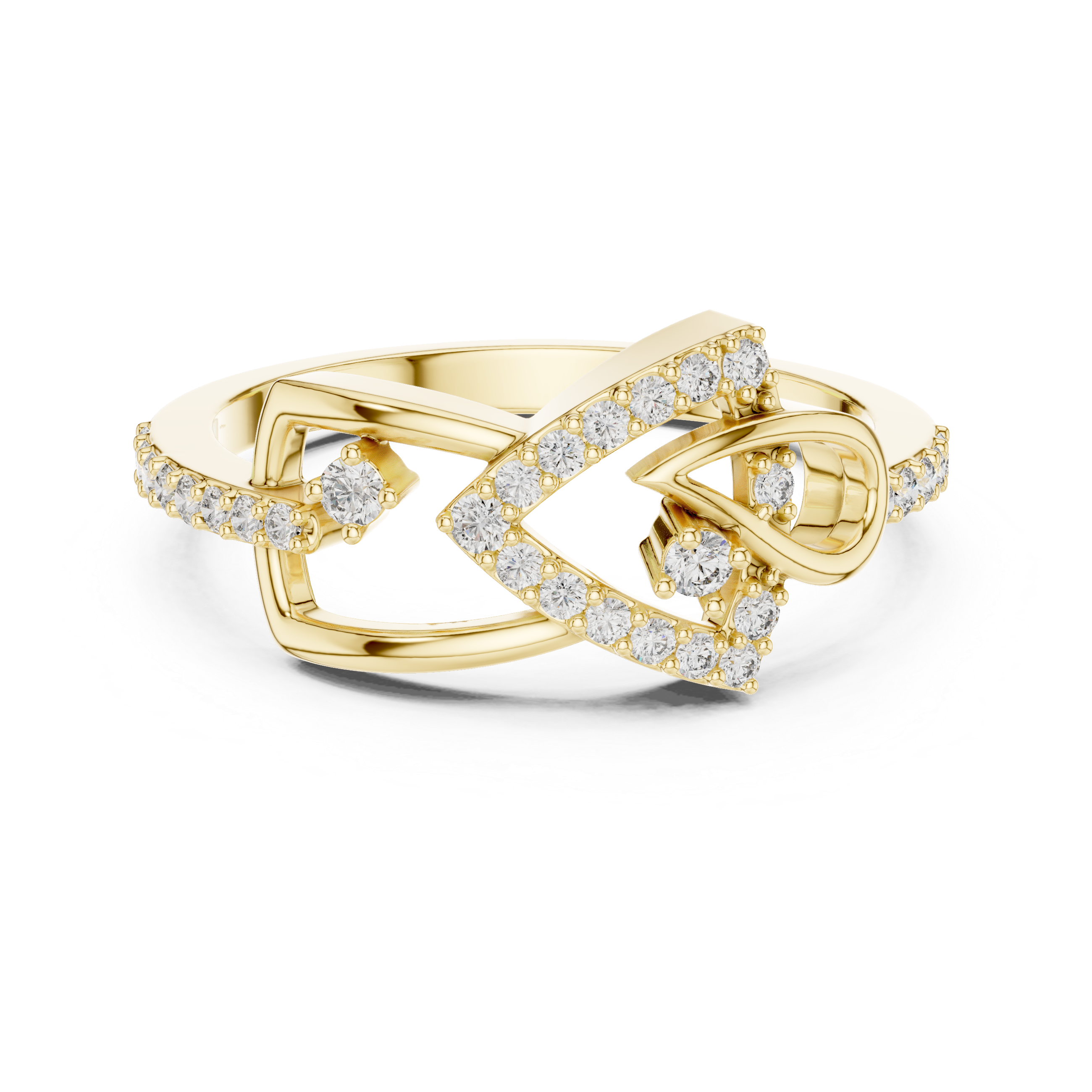 Modern Abstract Diamond Ring