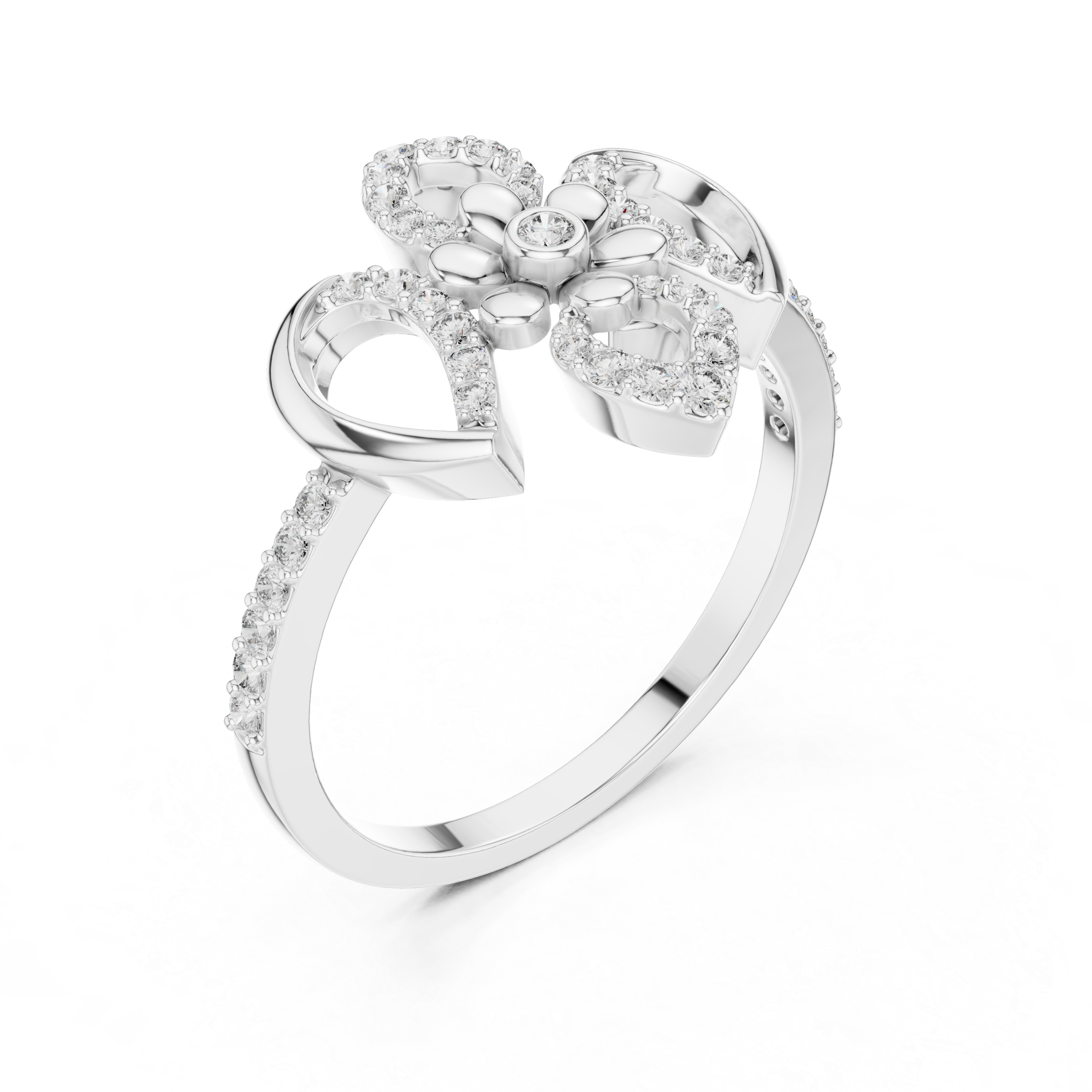Floral Fleur Diamond Ring