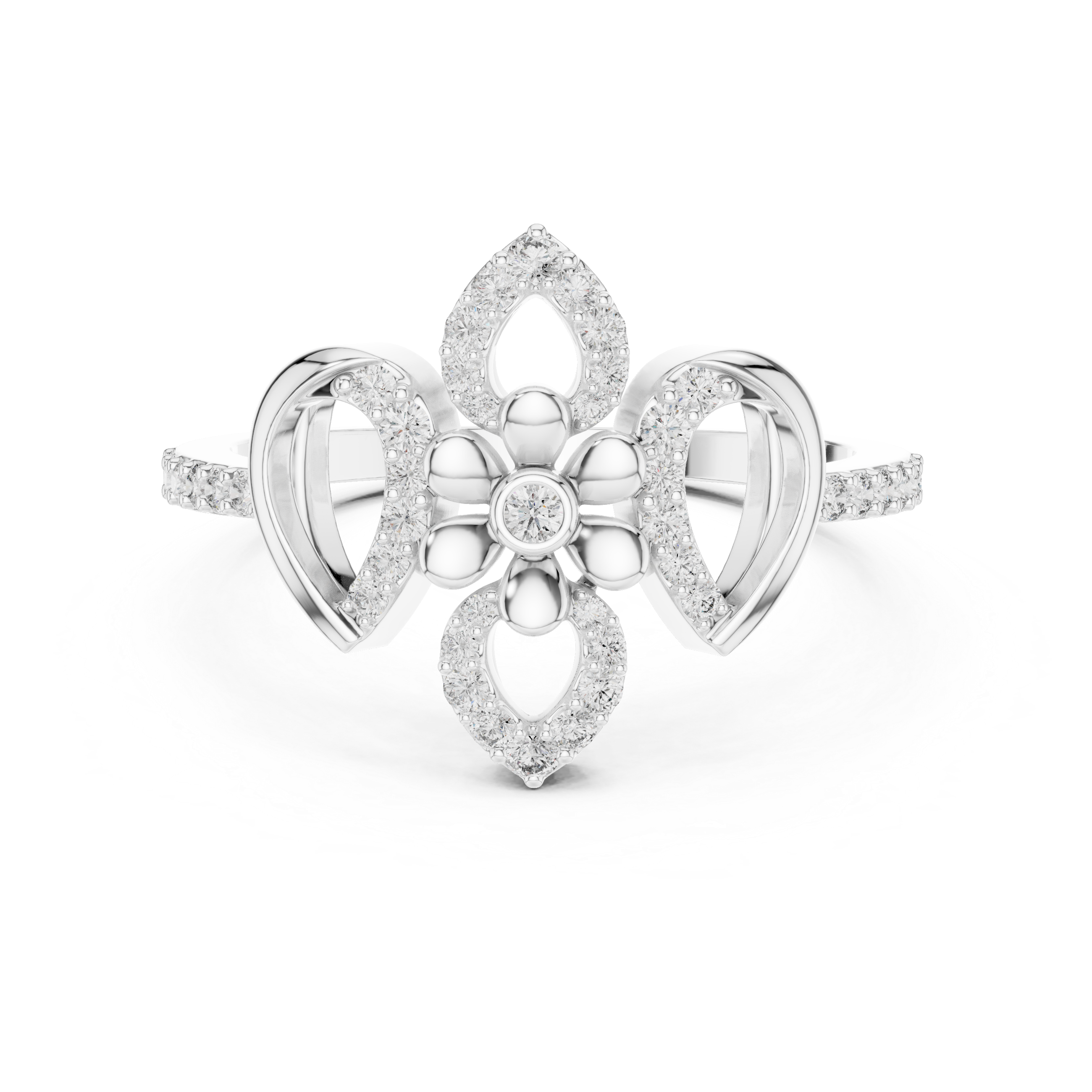 Floral Fleur Diamond Ring