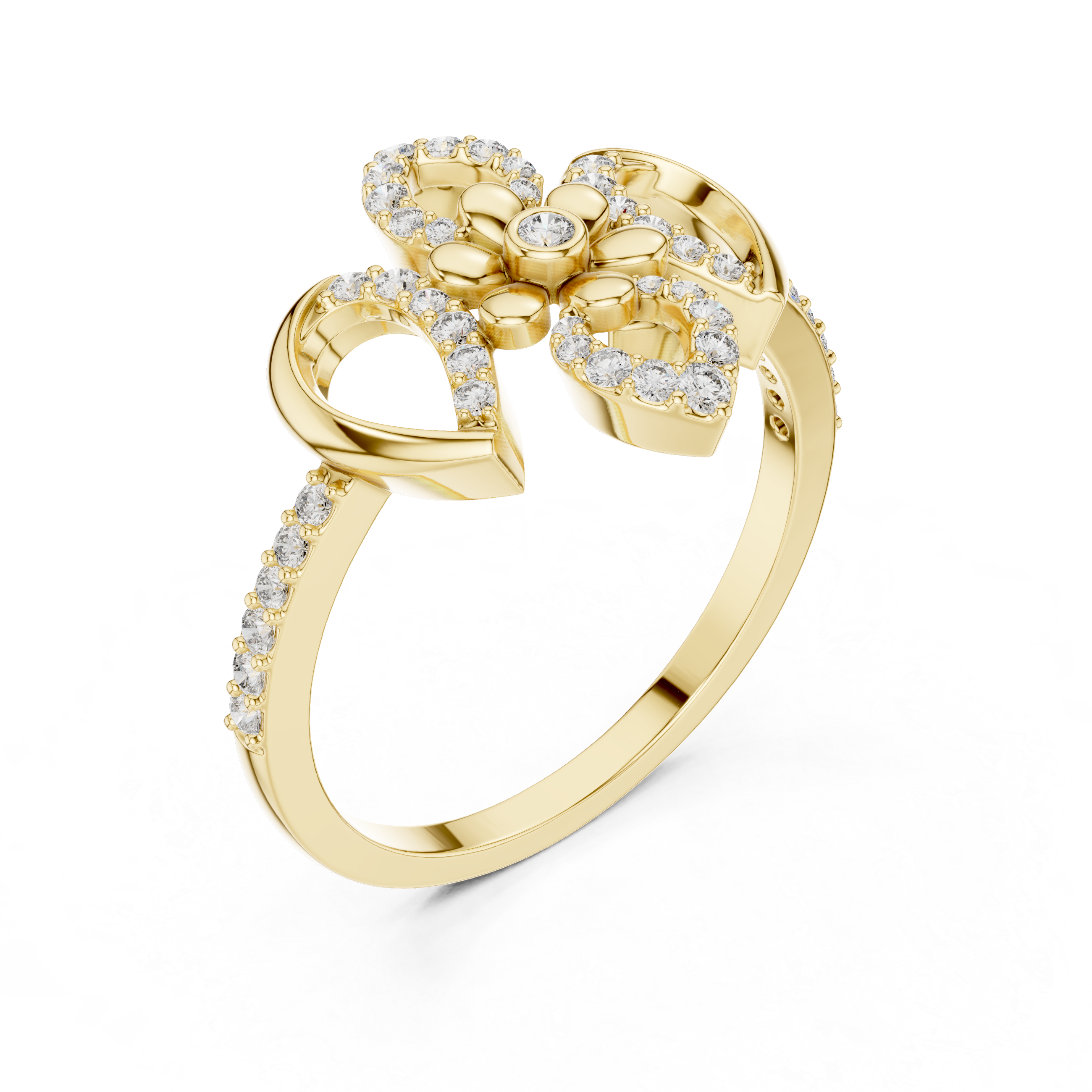 Floral Fleur Diamond Ring