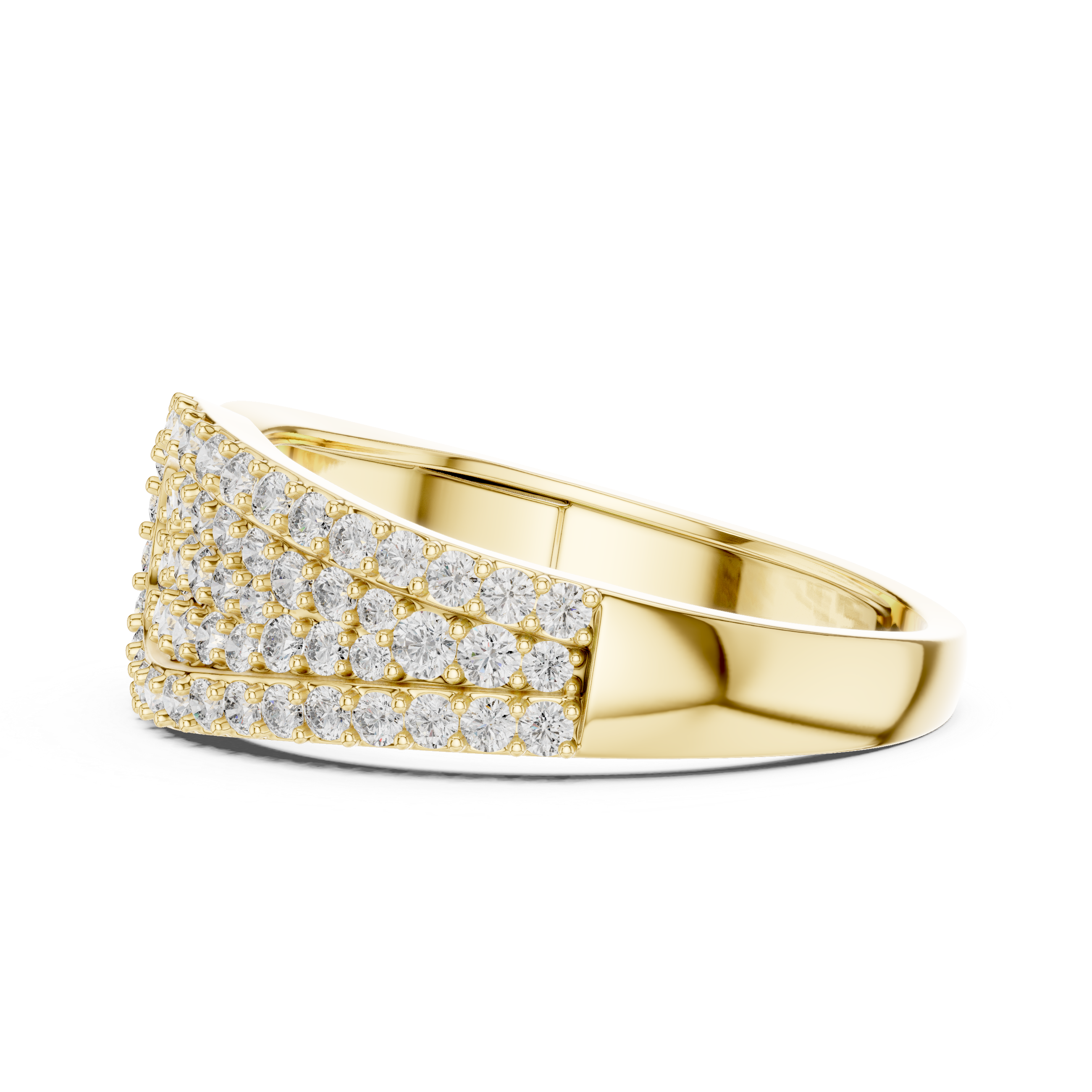 Luxury Teardrop Cluster Diamond Ring with Multi-Row Pavé Design