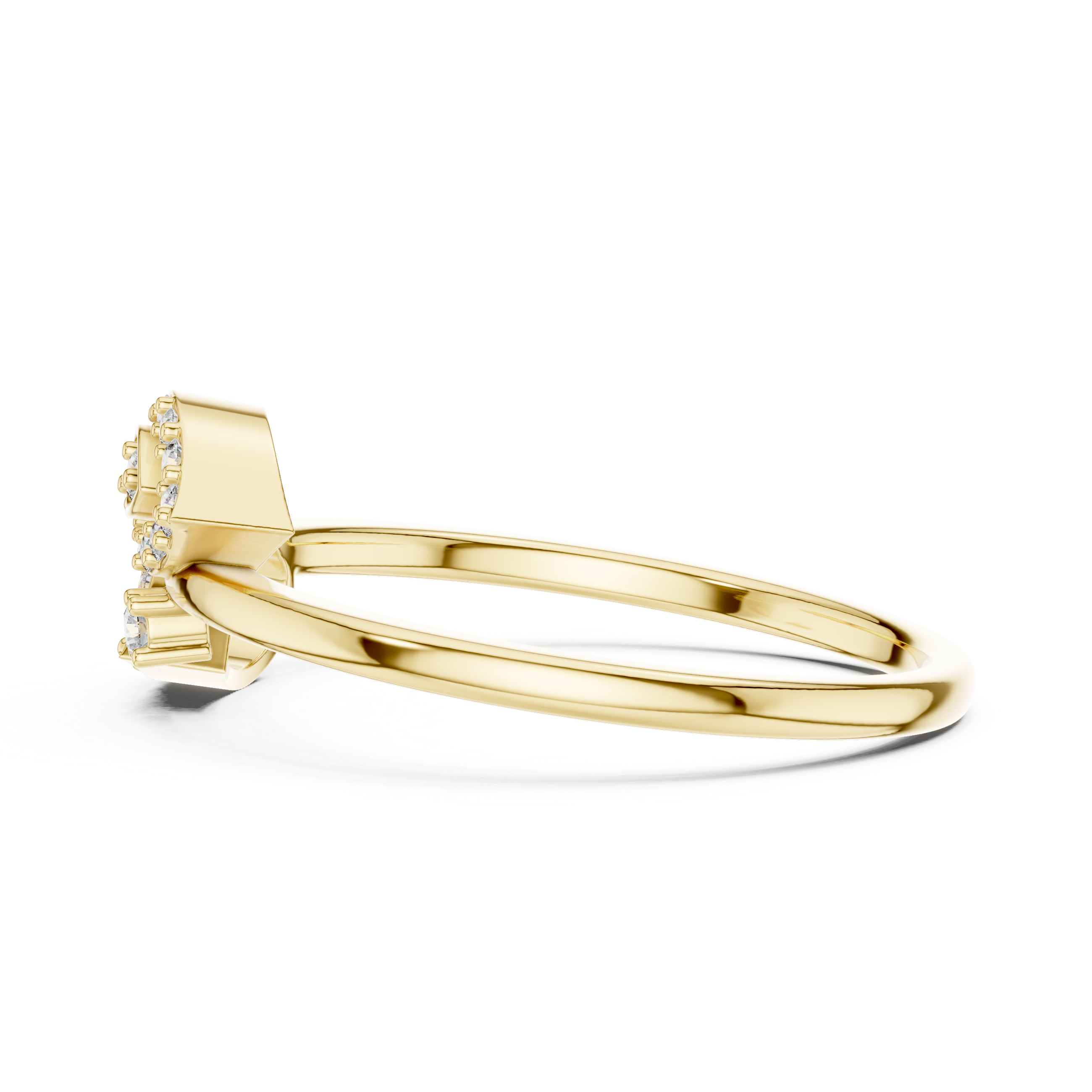 Double Teardrop Diamond Ring