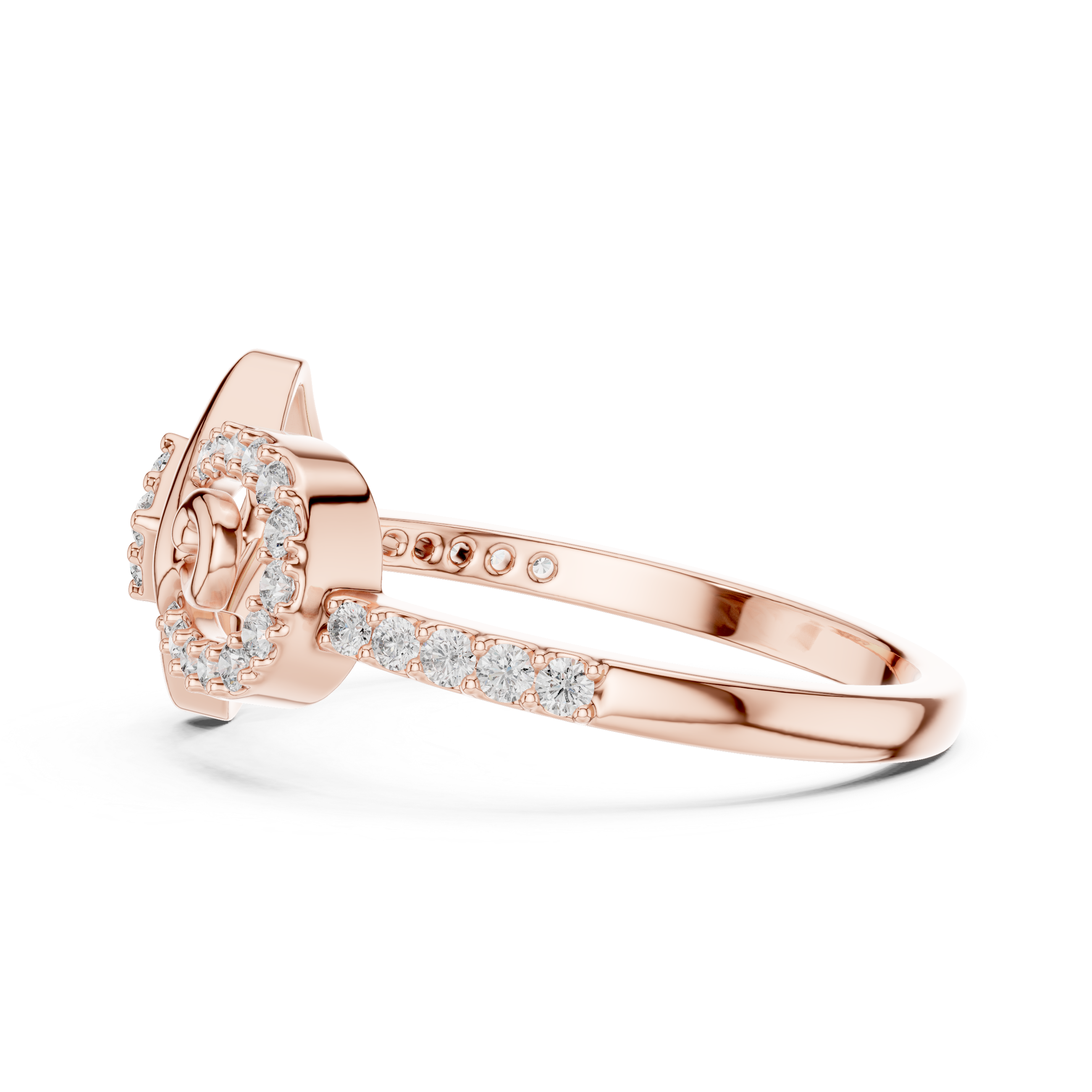 Abstract Diamond Swirl Ring