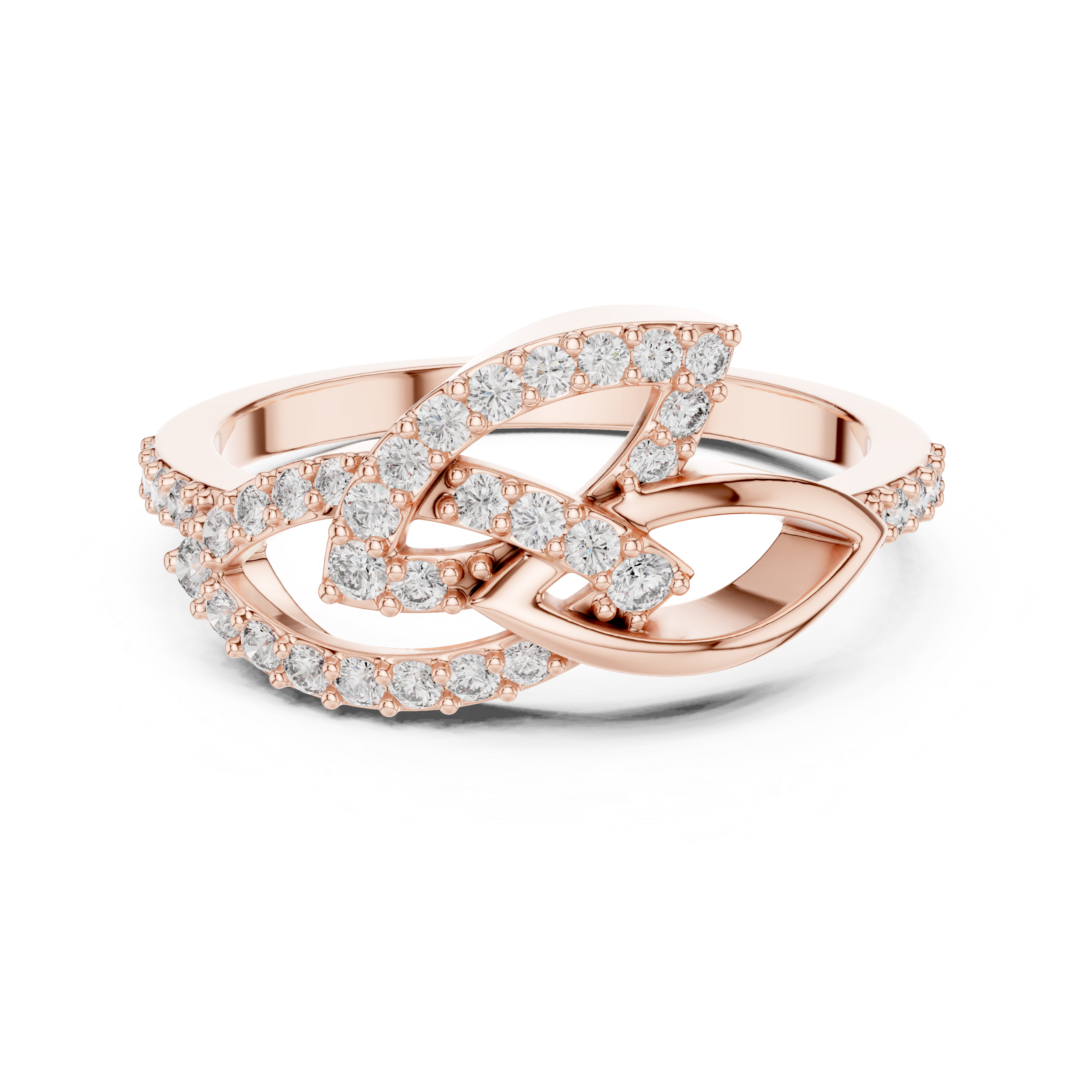 Interwoven Diamond Marquise Ring