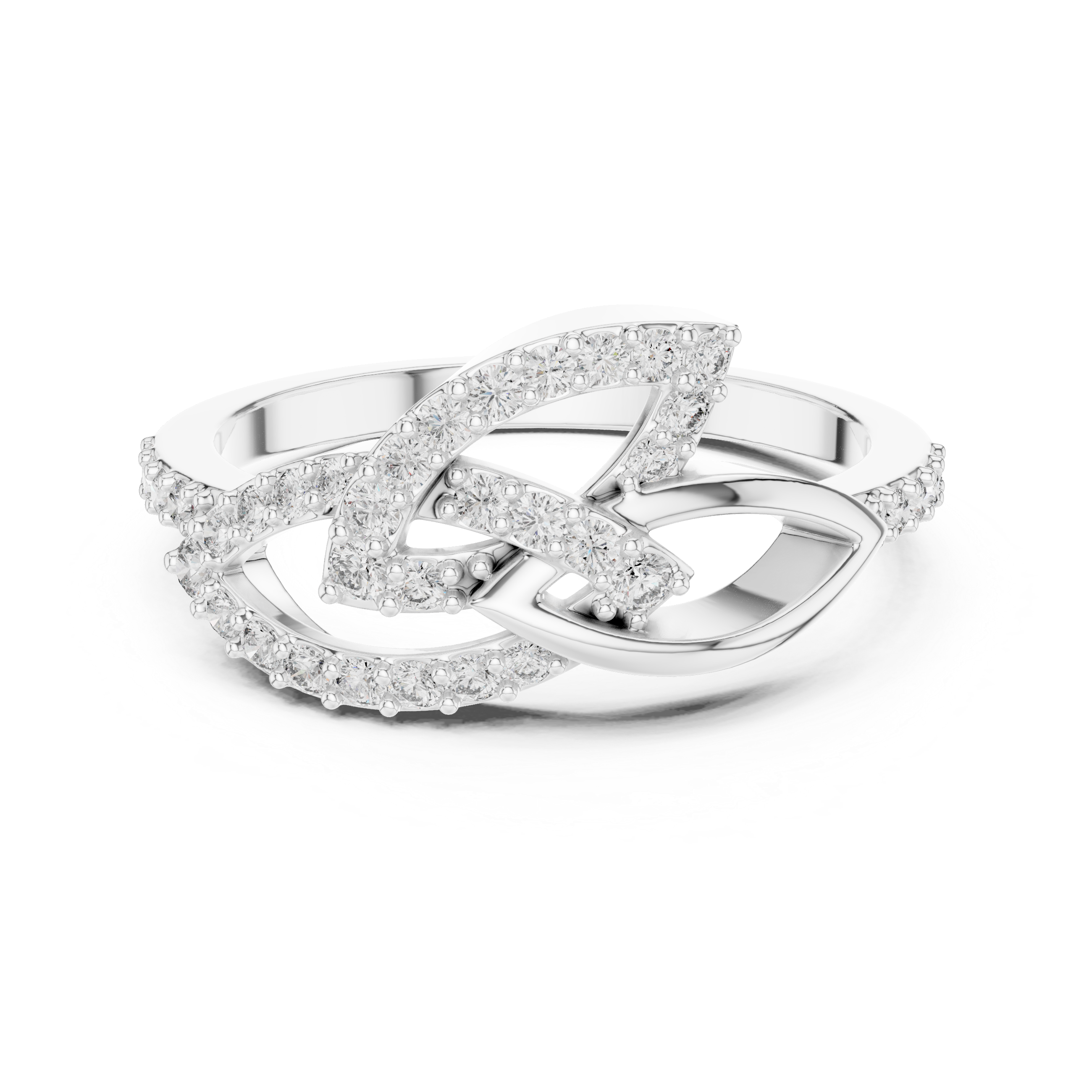 Interwoven Diamond Marquise Ring
