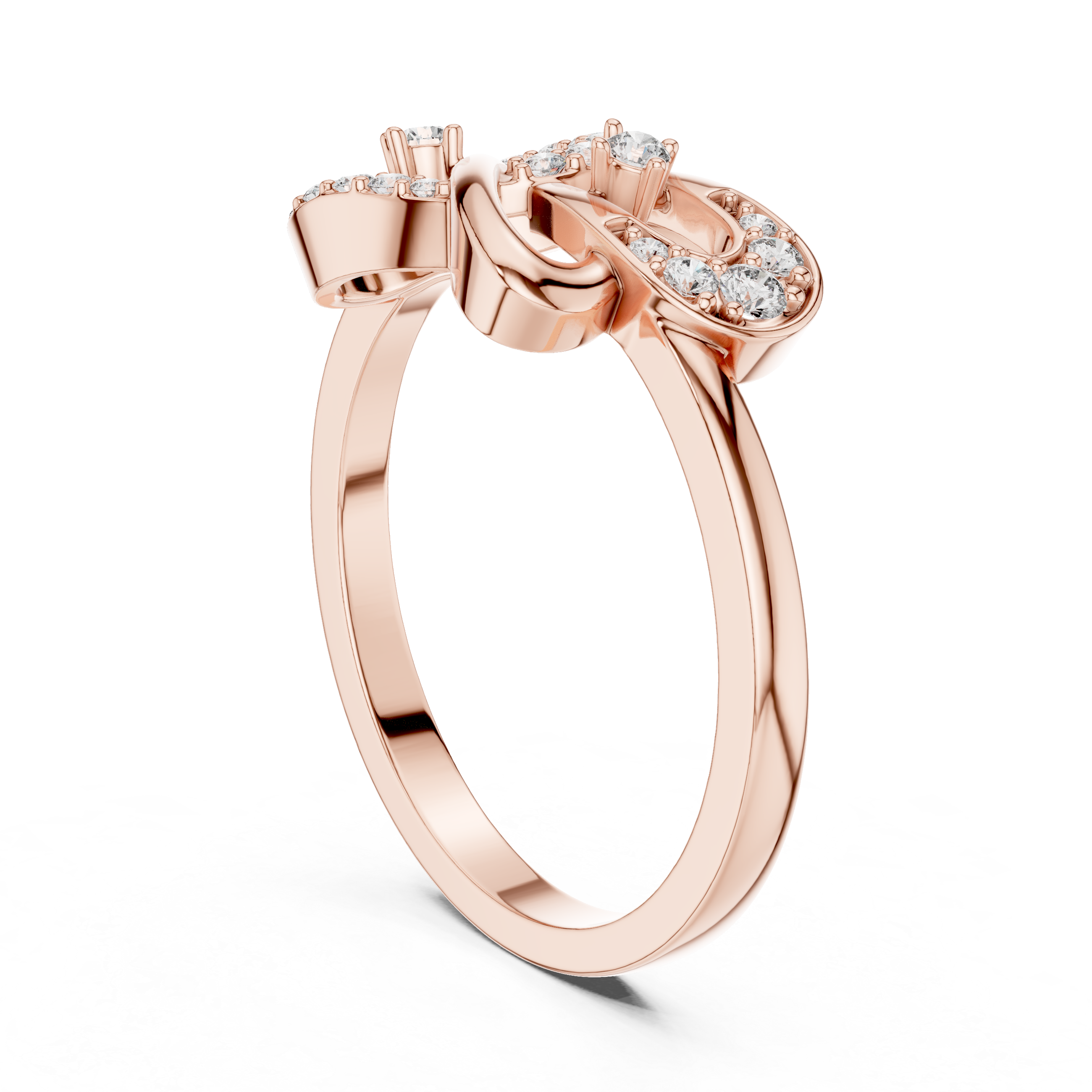 Infinity Inspired Diamond Ring – Modern Open Loop Gold Ring