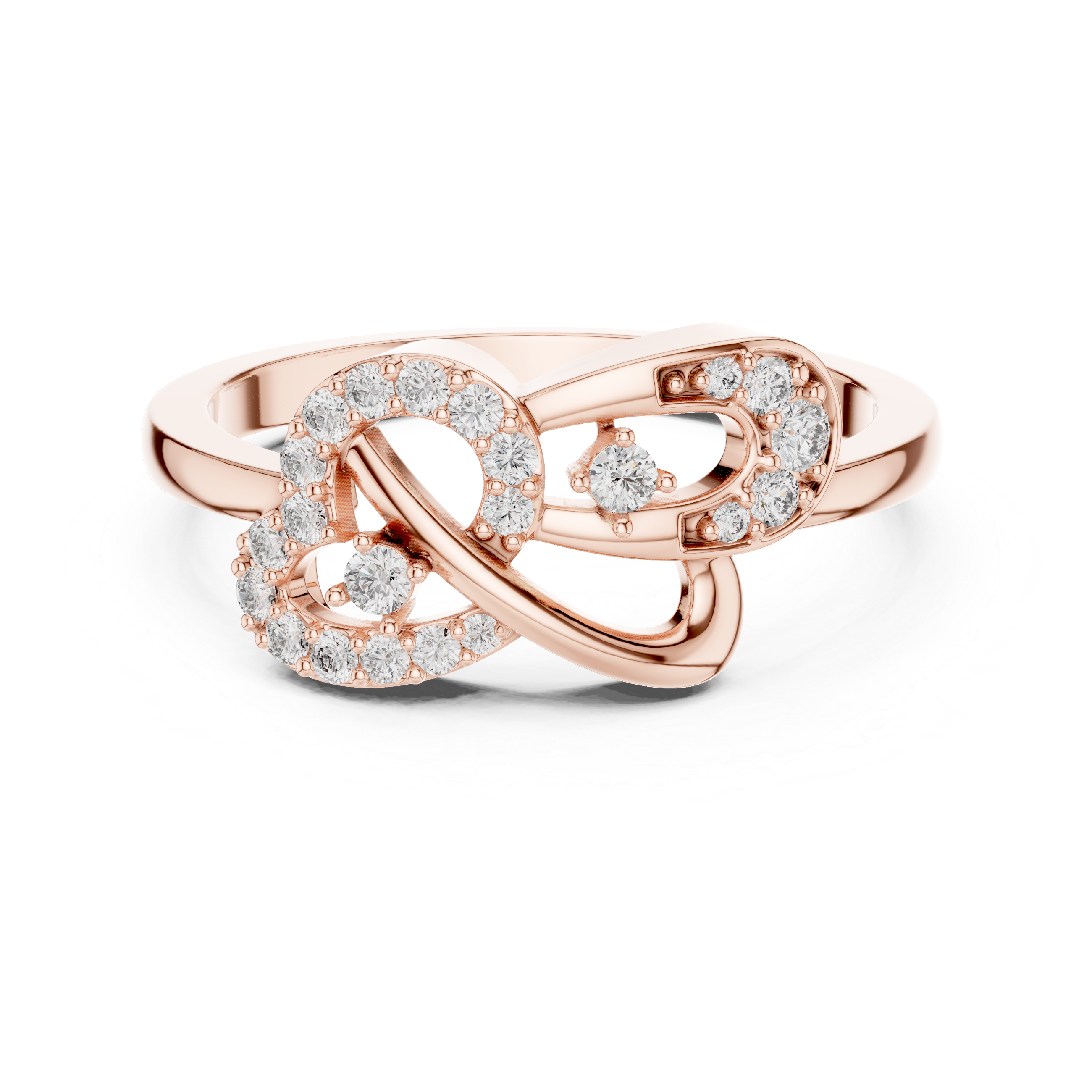 Infinity Inspired Diamond Ring – Modern Open Loop Gold Ring
